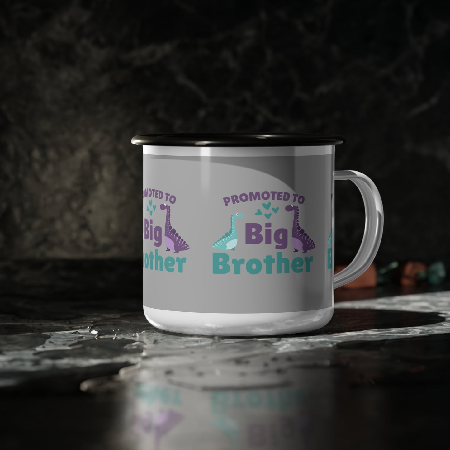 Promoted To Big Brother SmileandLaughTees Enamel Camp Cup