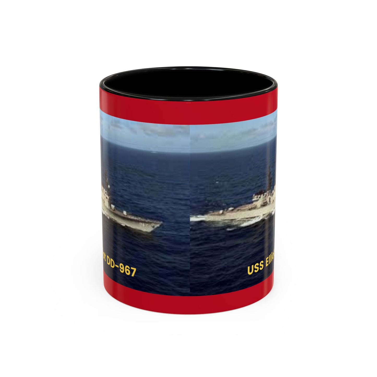 USS Elliot DD-967 Navy POD Smileandlaughtees Accent Coffee Mug (11, 15oz)