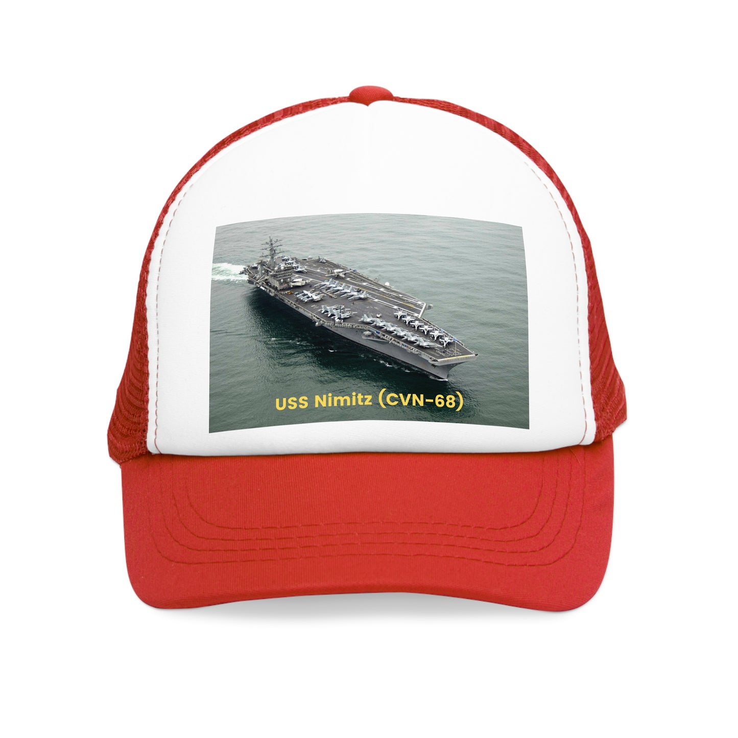 USS Nimitz (CVN-68) Navy POD Smileandlaughtees Mesh Cap