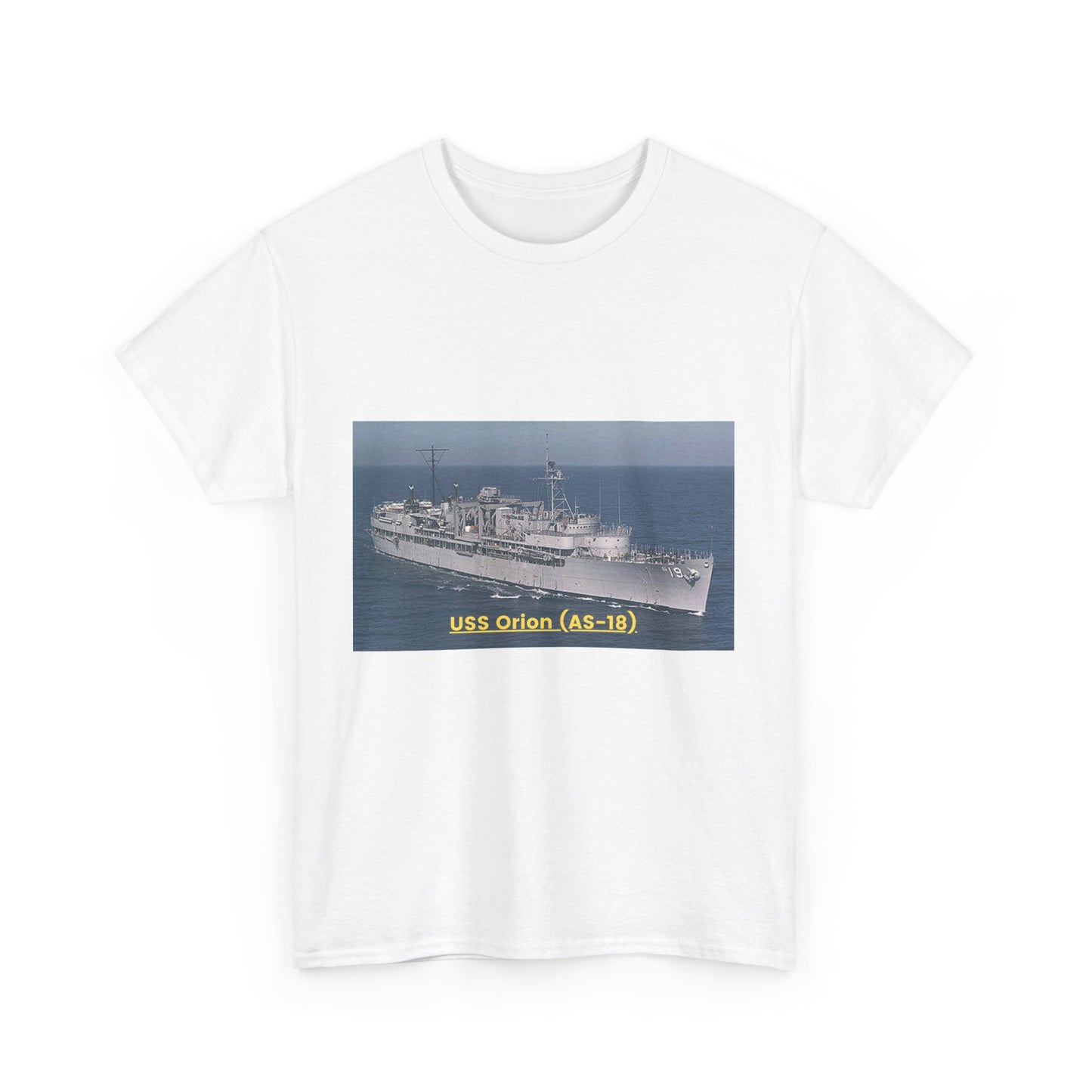 USS Orion (AS-18) Navy POD Smileandlaughtees Unisex Heavy Cotton Tee T-Shirt