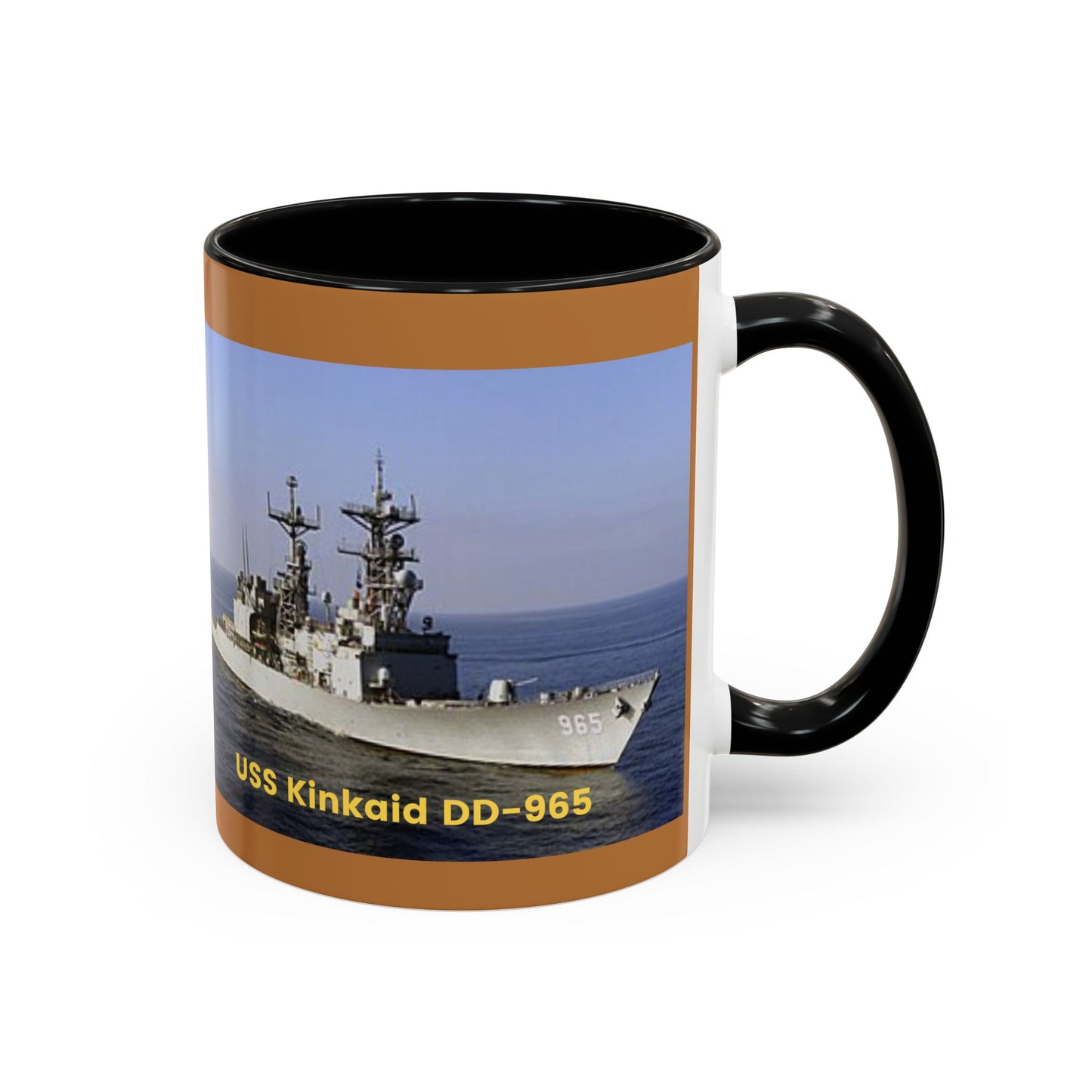 USS Kinkaid DD-965 Navy POD Smileandlaughtees Accent Coffee Mug (11, 15oz)