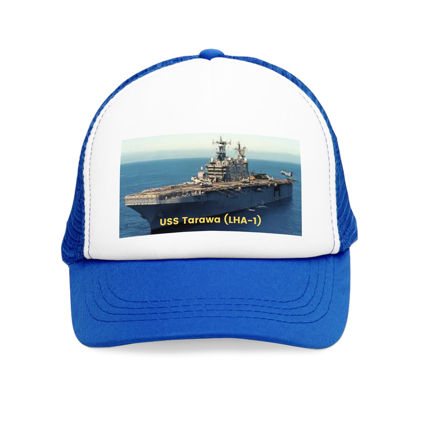 USS Tarawa (LHA-1) Navy POD Smileandlaughtees Mesh Cap