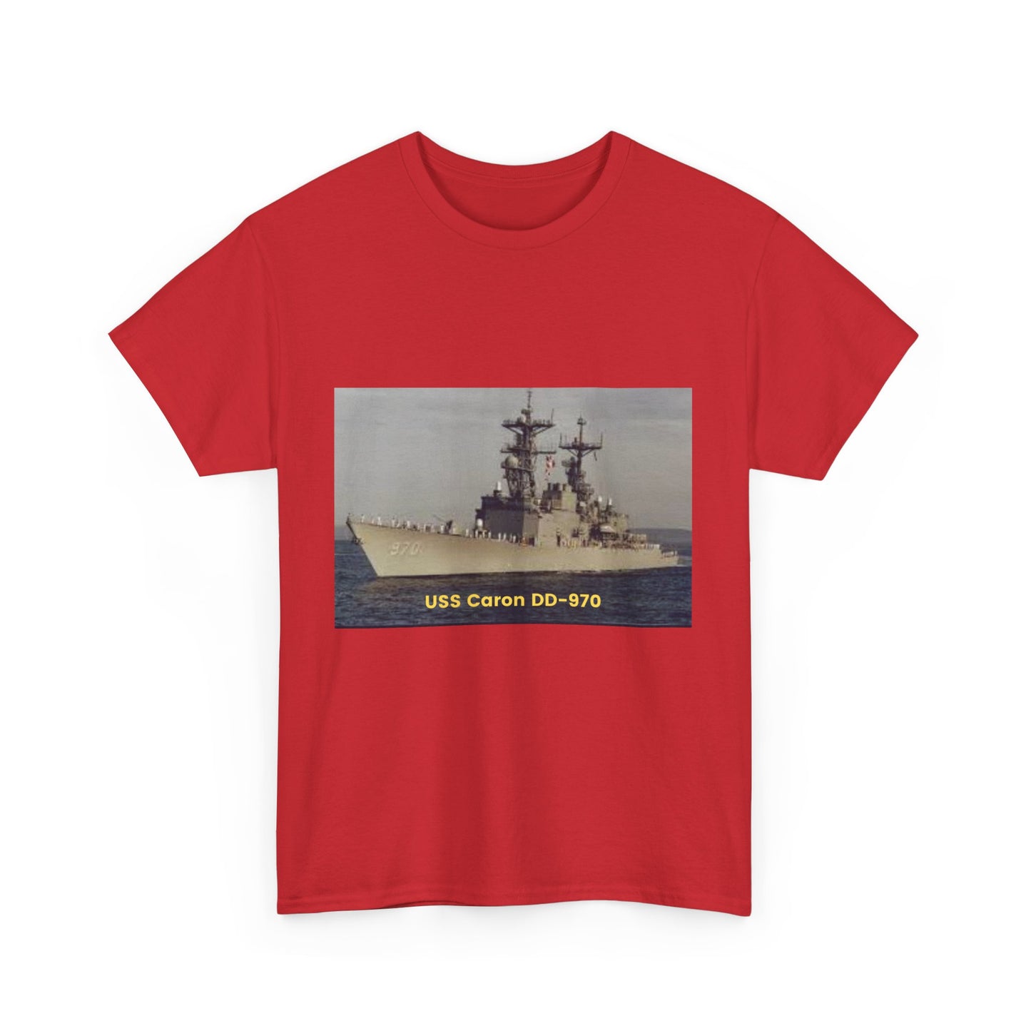 USS Caron DD-970 Navy POD Smileandlaughtees Unisex Heavy Cotton Tee T-Shirt