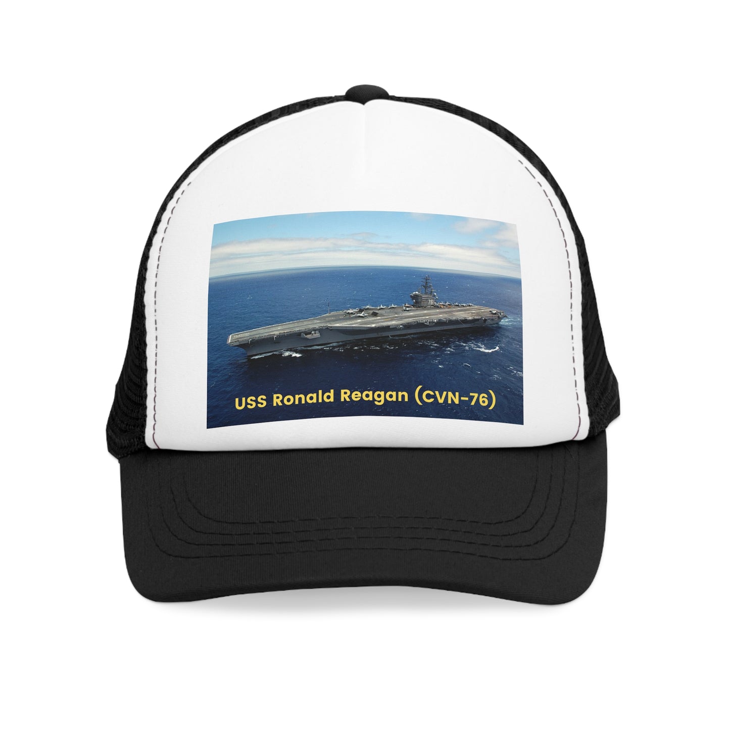 USS Ronald Reagan (CVN-76) Navy POD Smileandlaughtees Mesh Cap