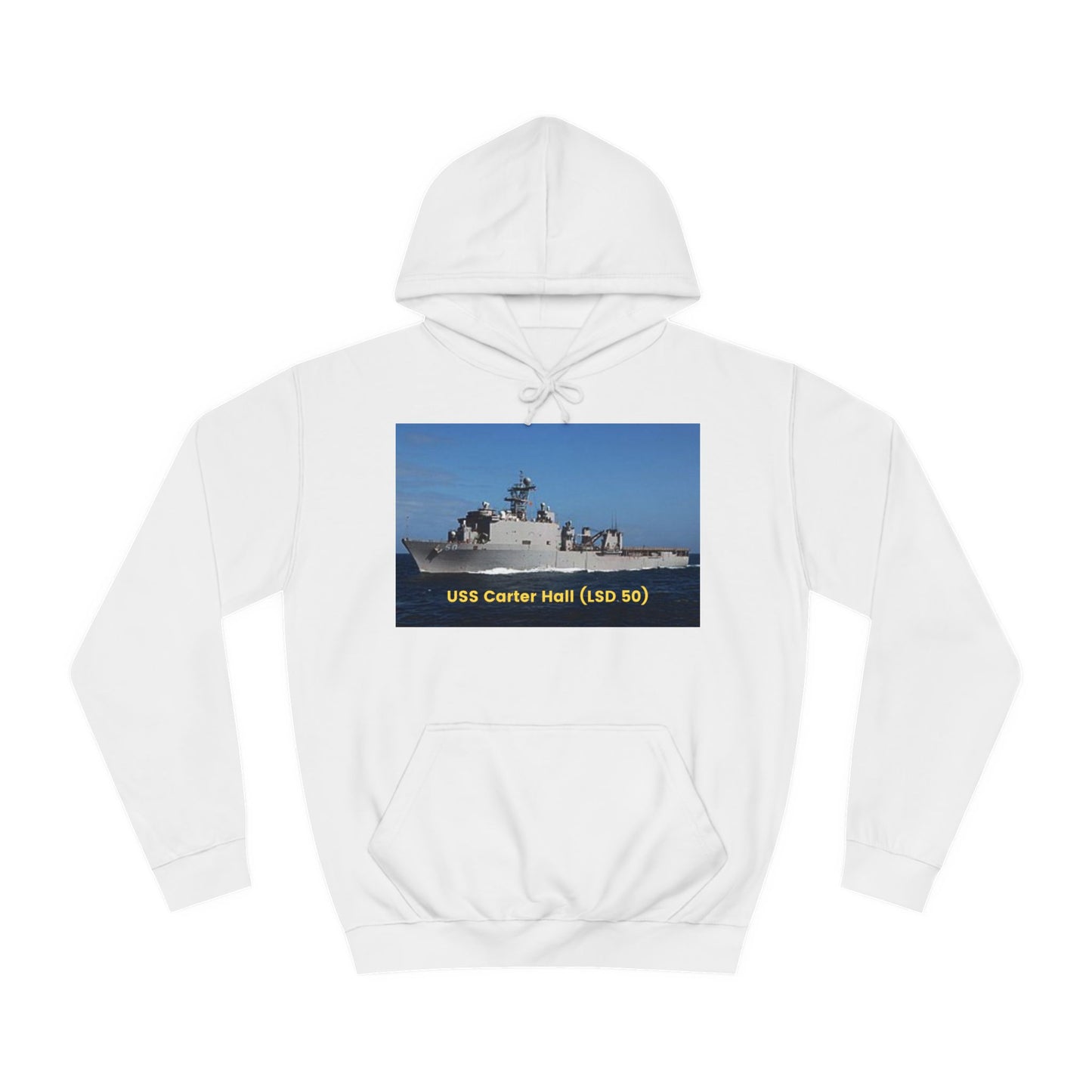 USS Carter Hall (LSD 50) Navy POD Smileandlaughtees Unisex College Hoodie