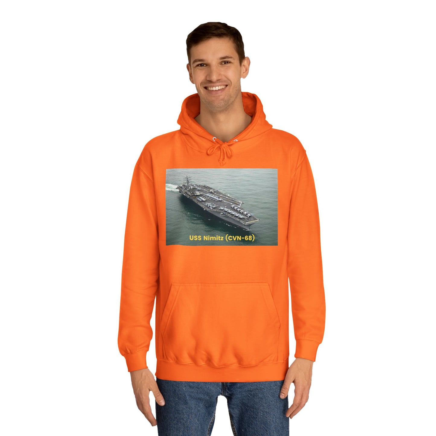 USS Nimitz (CVN-68) Navy POD Smileandlaughtees Unisex College Hoodie