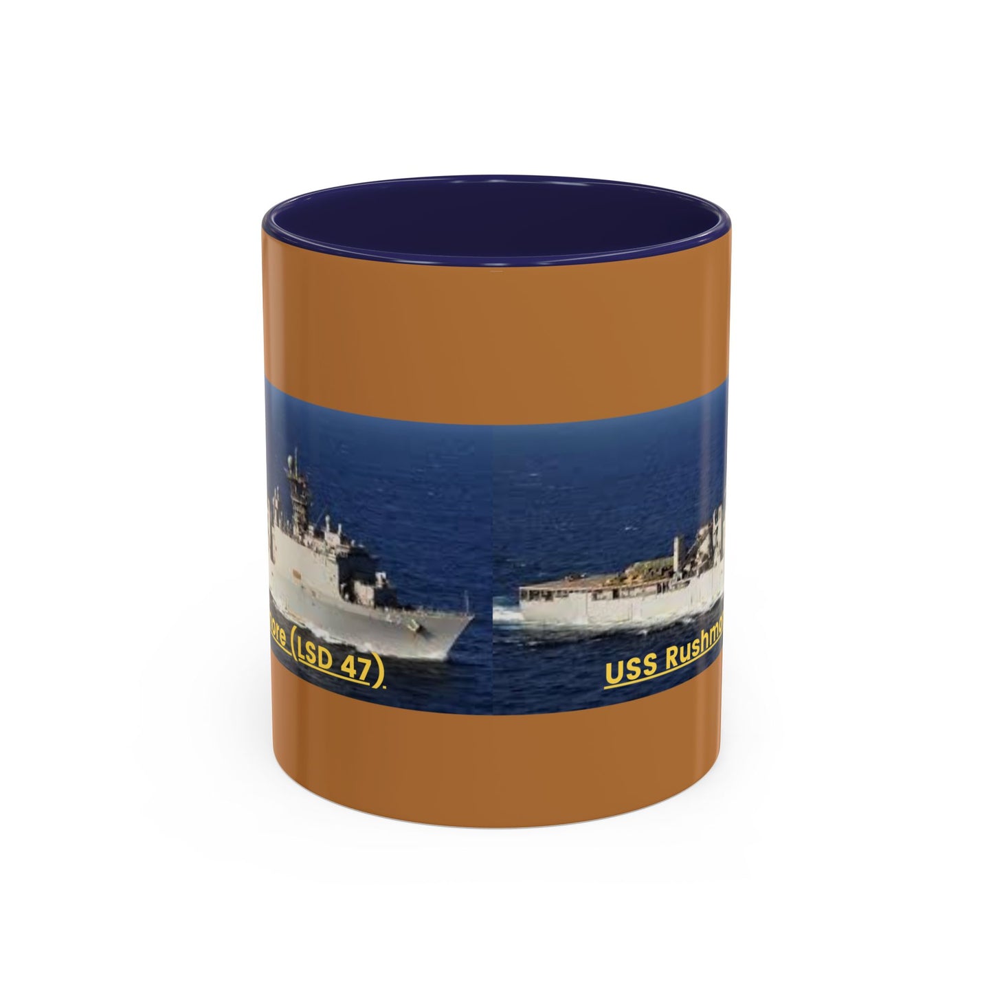 USS Rushmore (LSD 47) Navy POD Smileandlaughtees Accent Coffee Mug (11, 15oz)