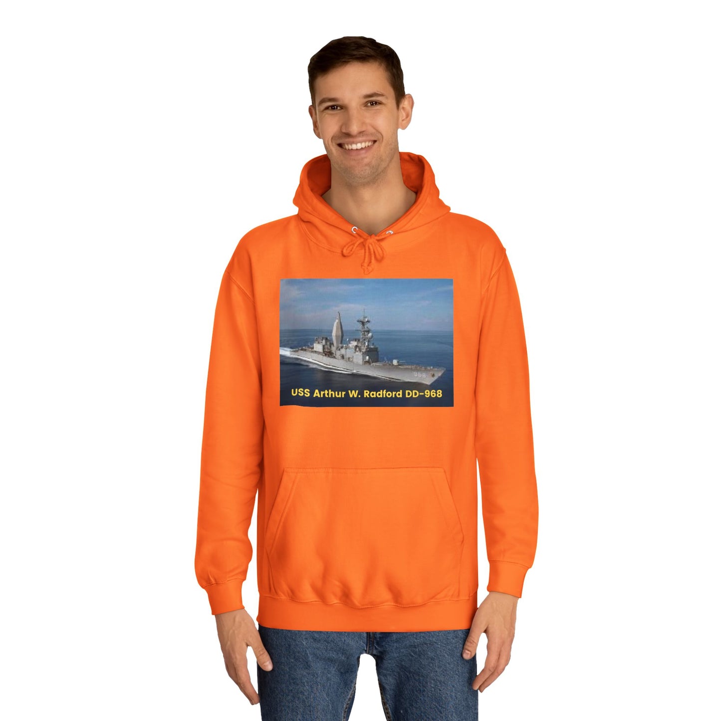 USS Arthur W. Radford DD-968 Navy POD Smileandlaughtees Unisex College Hoodie