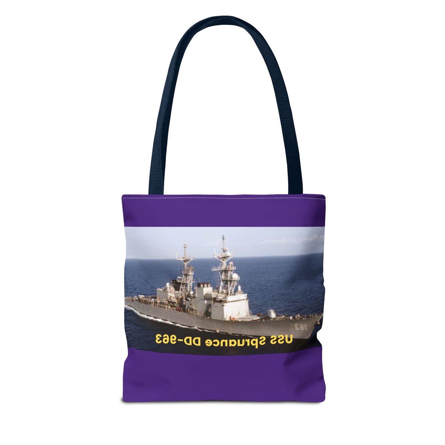 USS Spruance DD-963 Navy POD Smileandlaughtees Tote Bag (AOP)