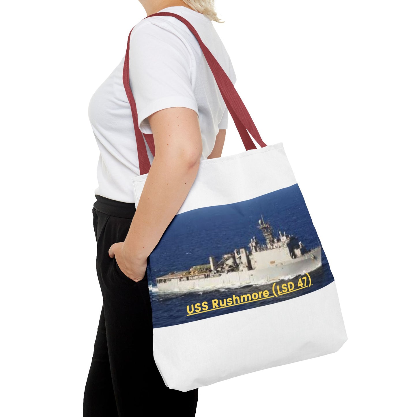 USS Rushmore (LSD 47) Navy POD Smileandlaughtees Tote Bag (AOP)