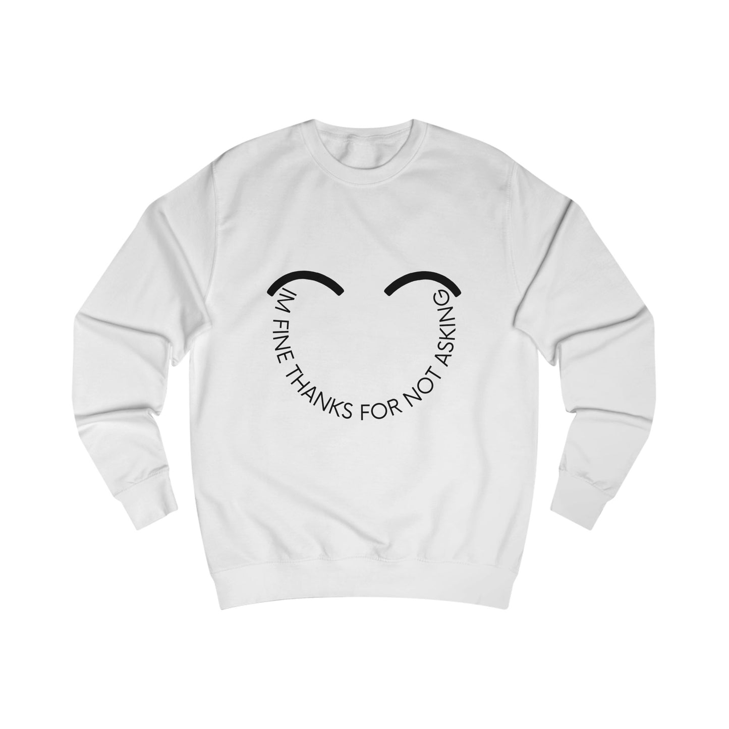 Im Fine Thanks For Not Asking SmileandLaughTees Unisex Sweatshirt