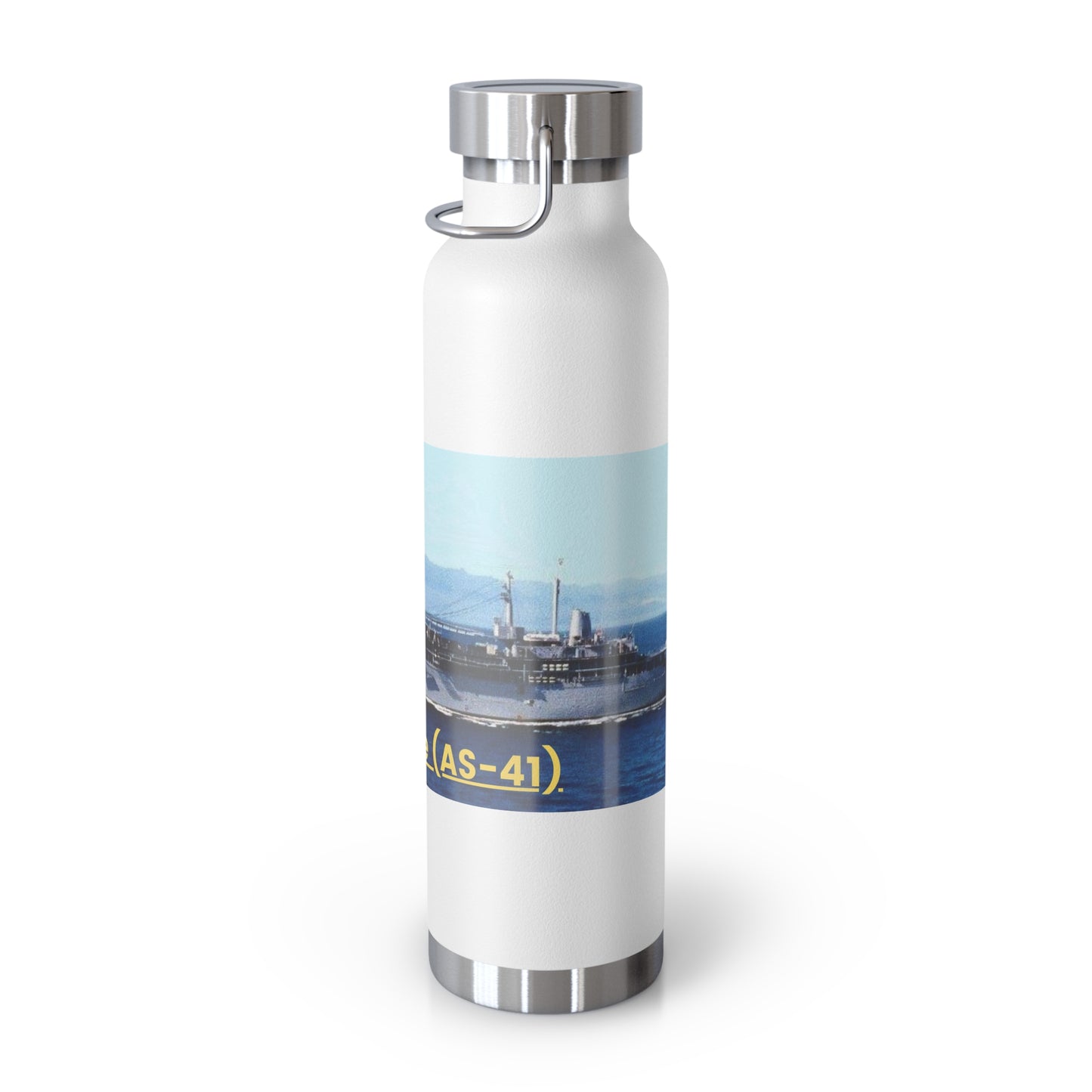 USS McKee (AS-41) Navy POD Smileandlaughtees Copper Vacuum Insulated Bottle, 22oz