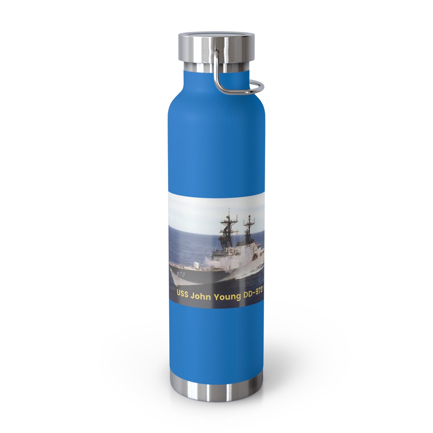 USS John Young DD-973 Navy POD Smileandlaughtees Copper Vacuum Insulated Bottle, 22oz