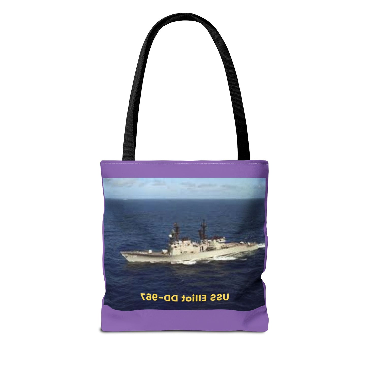 USS Elliot DD-967 Navy POD Smileandlaughtees Tote Bag (AOP)