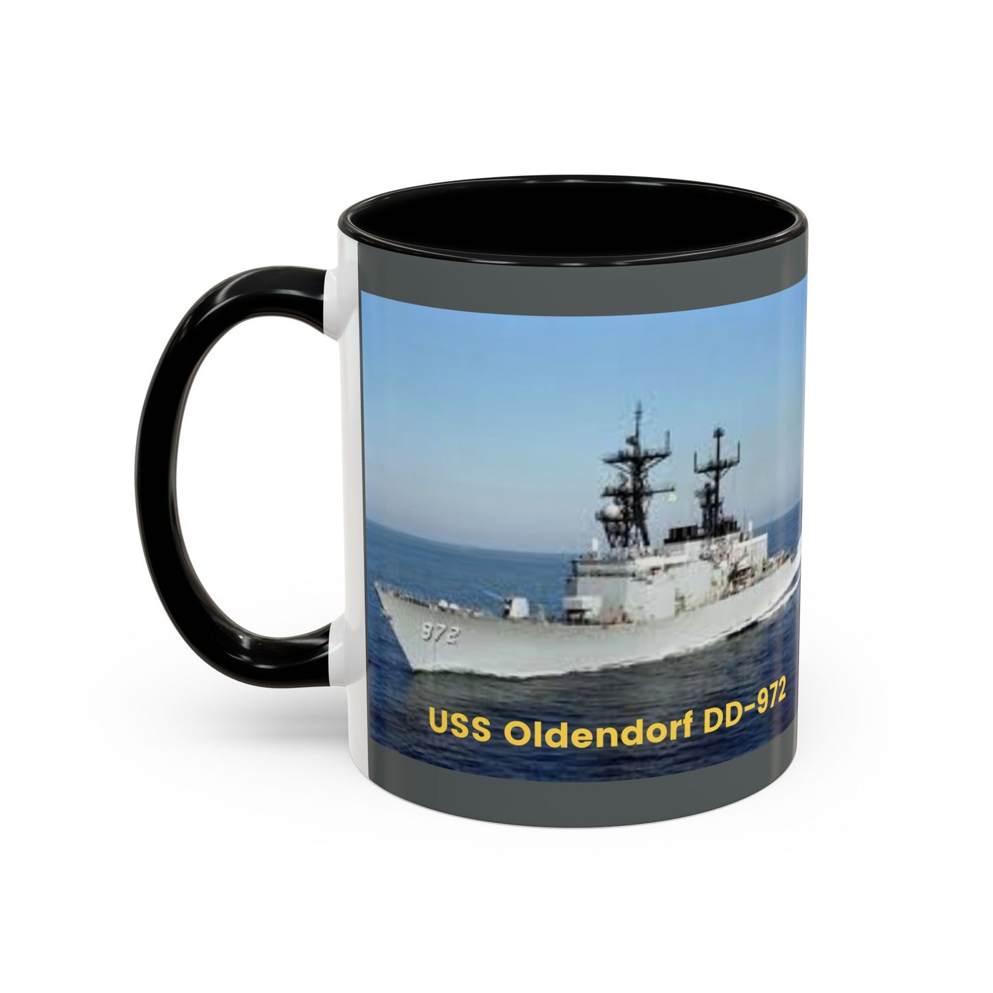 USS Oldendorf DD-972 Navy POD Smileandlaughtees Accent Coffee Mug (11, 15oz)