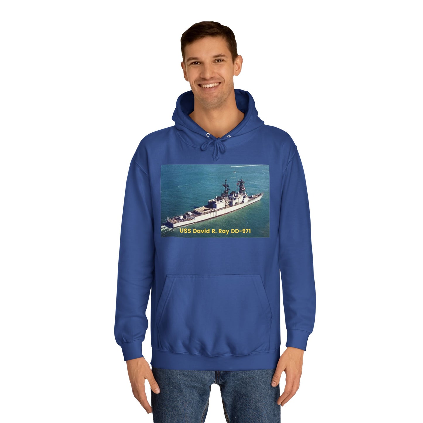 USS David R. Ray DD-971 Navy POD Smileandlaughtees Unisex College Hoodie