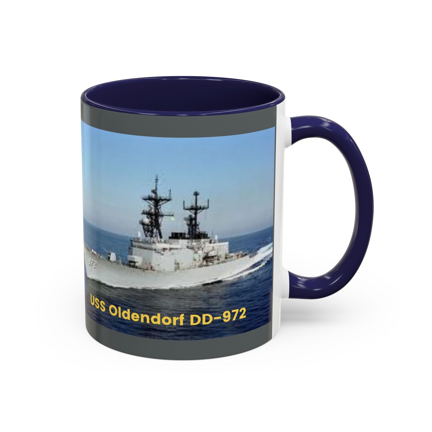 USS Oldendorf DD-972 Navy POD Smileandlaughtees Accent Coffee Mug (11, 15oz)