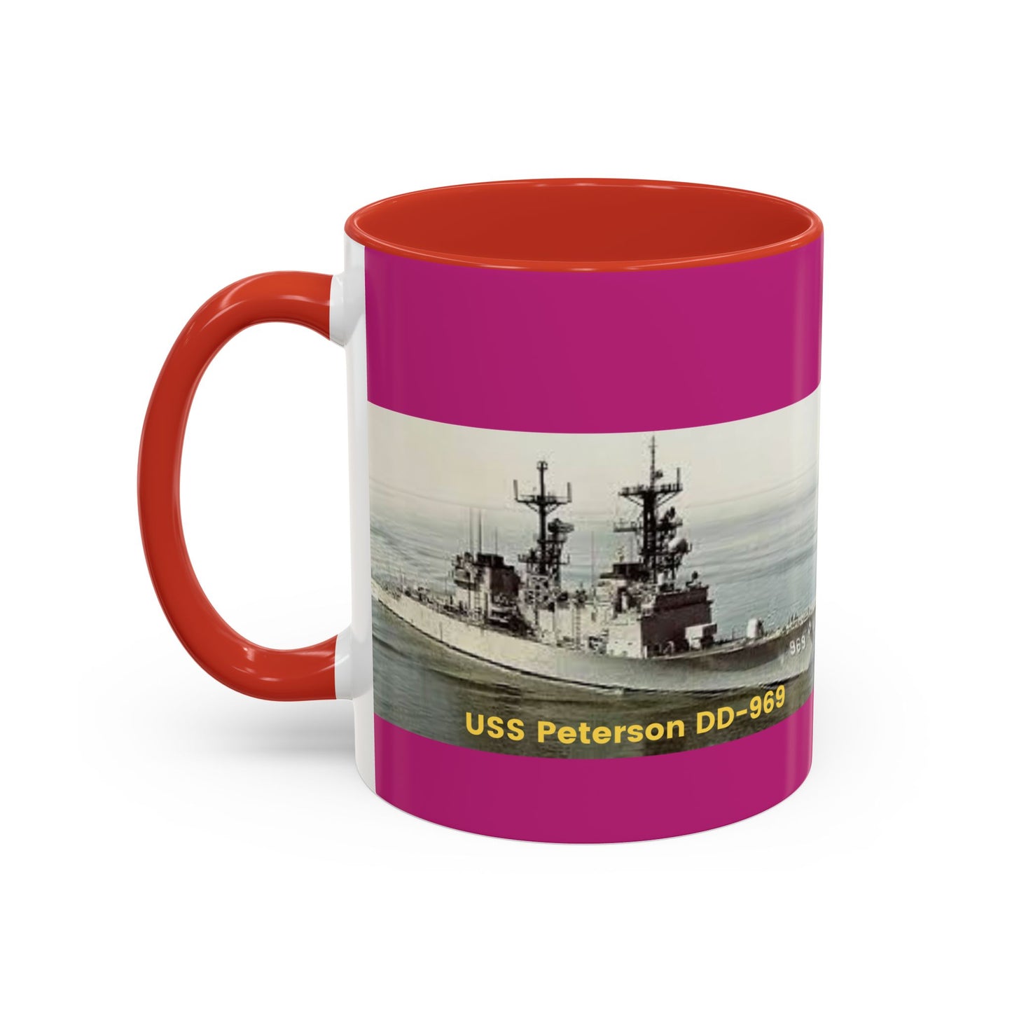 USS Peterson DD-969 Navy POD Smileandlaughtees Accent Coffee Mug (11, 15oz)