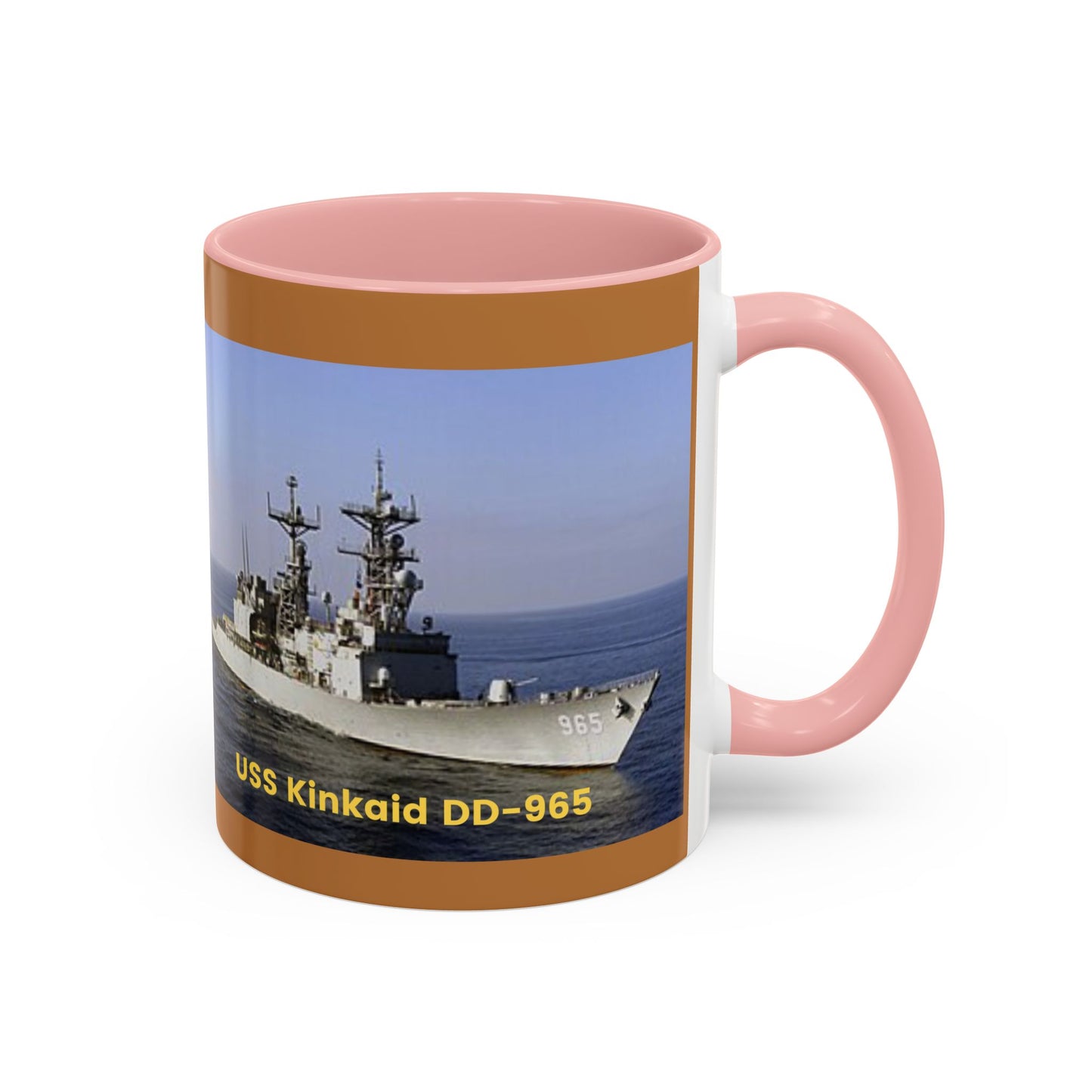 USS Kinkaid DD-965 Navy POD Smileandlaughtees Accent Coffee Mug (11, 15oz)