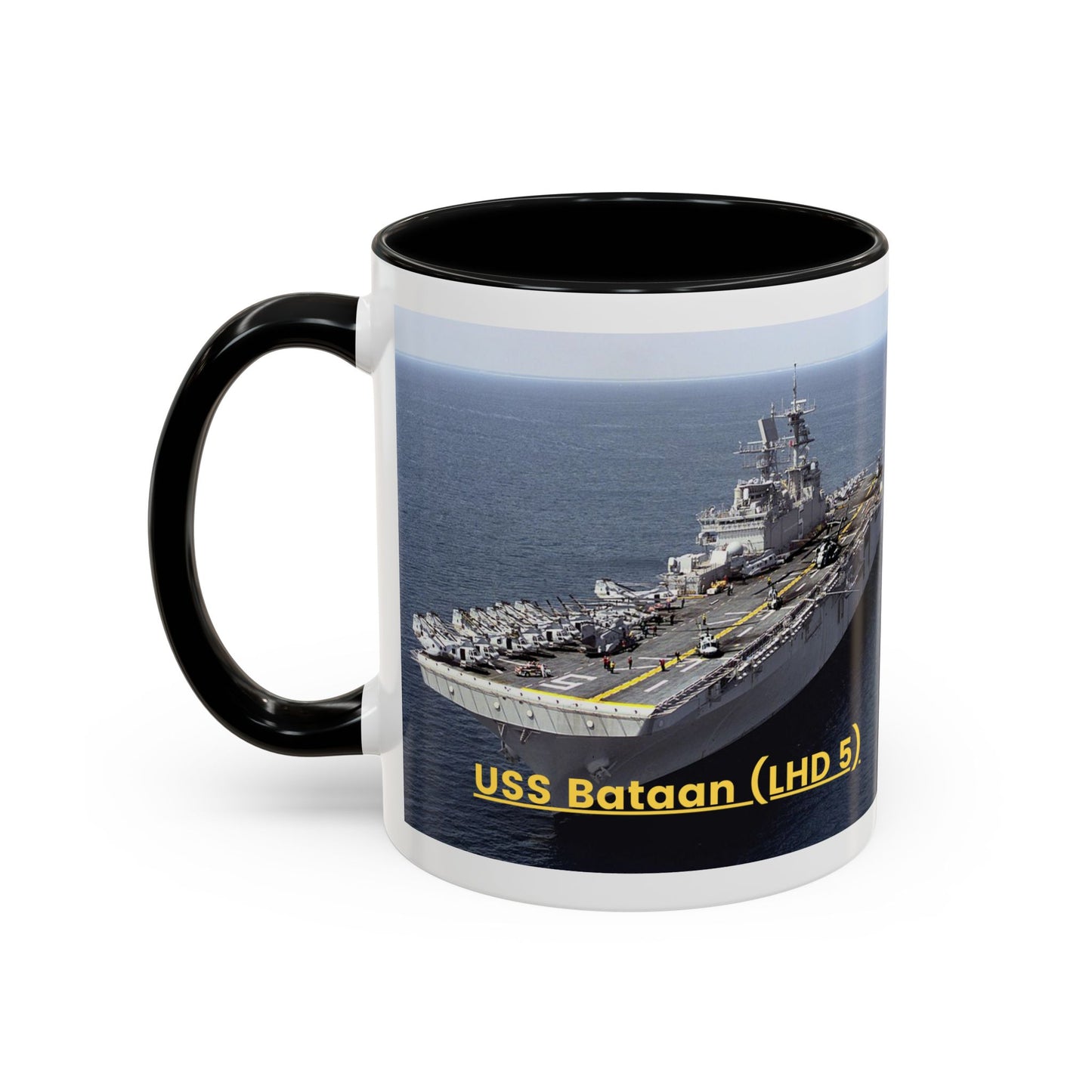 USS Bataan (LHD 5) Navy POD Smileandlaughtees Accent Coffee Mug (11, 15oz)