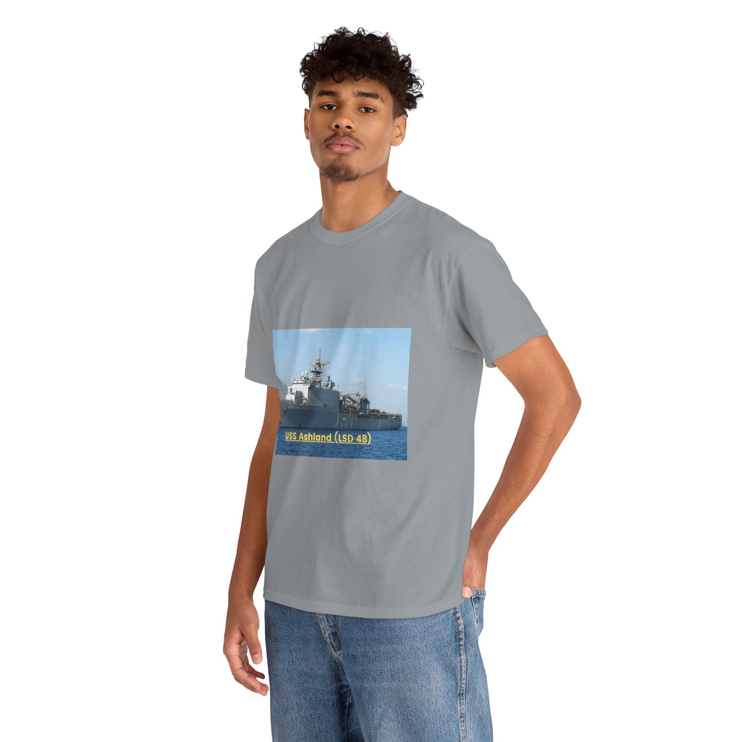 USS America (LHA 6) Navy POD Smileandlaughtees Unisex Heavy Cotton Tee T-Shirt