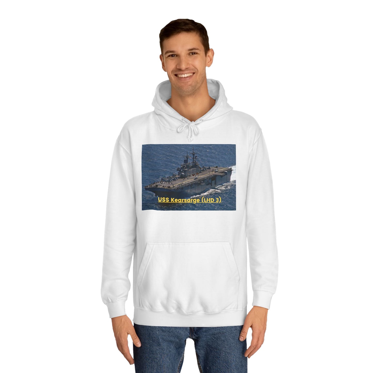 USS Kearsarge (LHD 3) Navy POD Smileandlaughtees Unisex College Hoodie