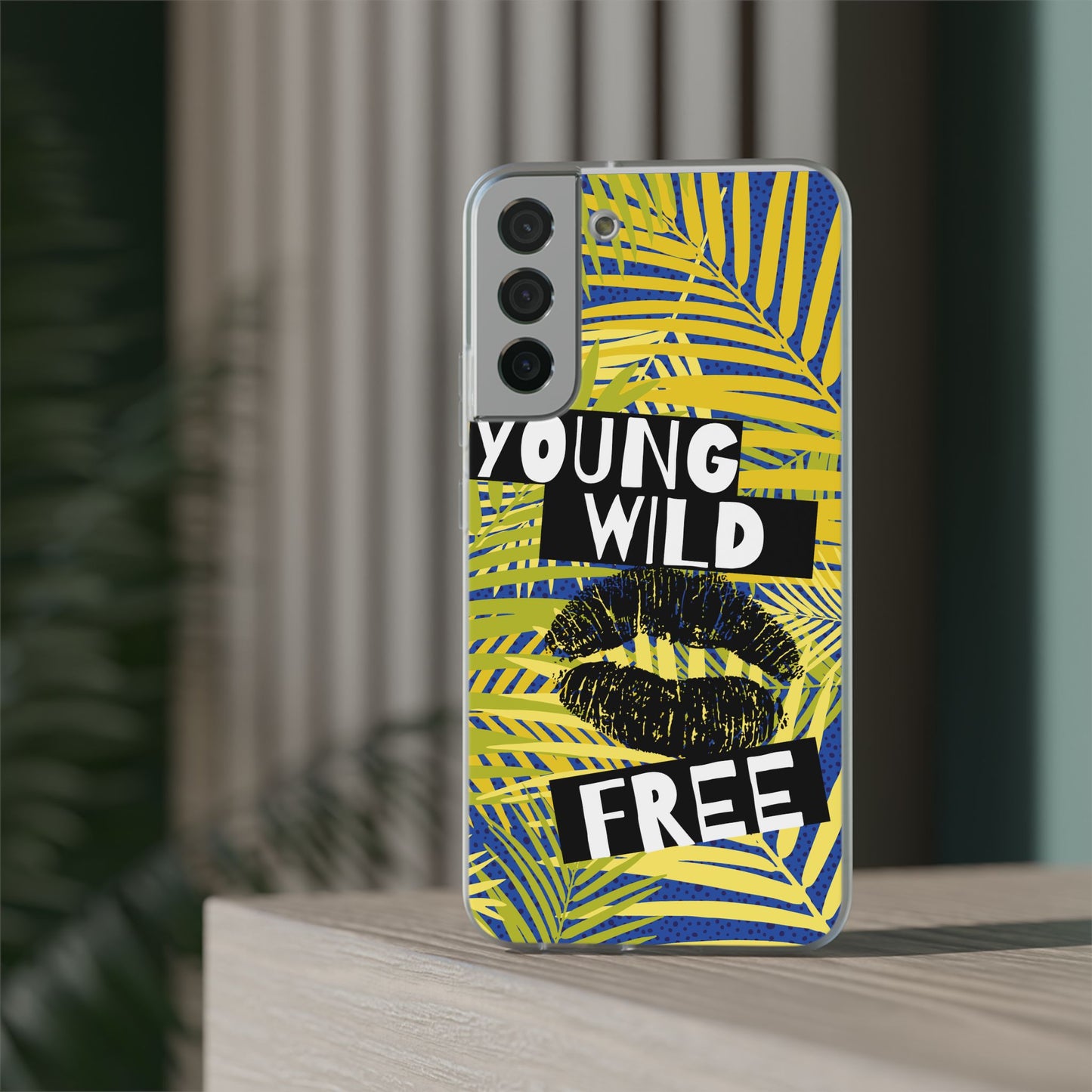 Young Wild Free SmileandLaughTees Flexi Phone Case