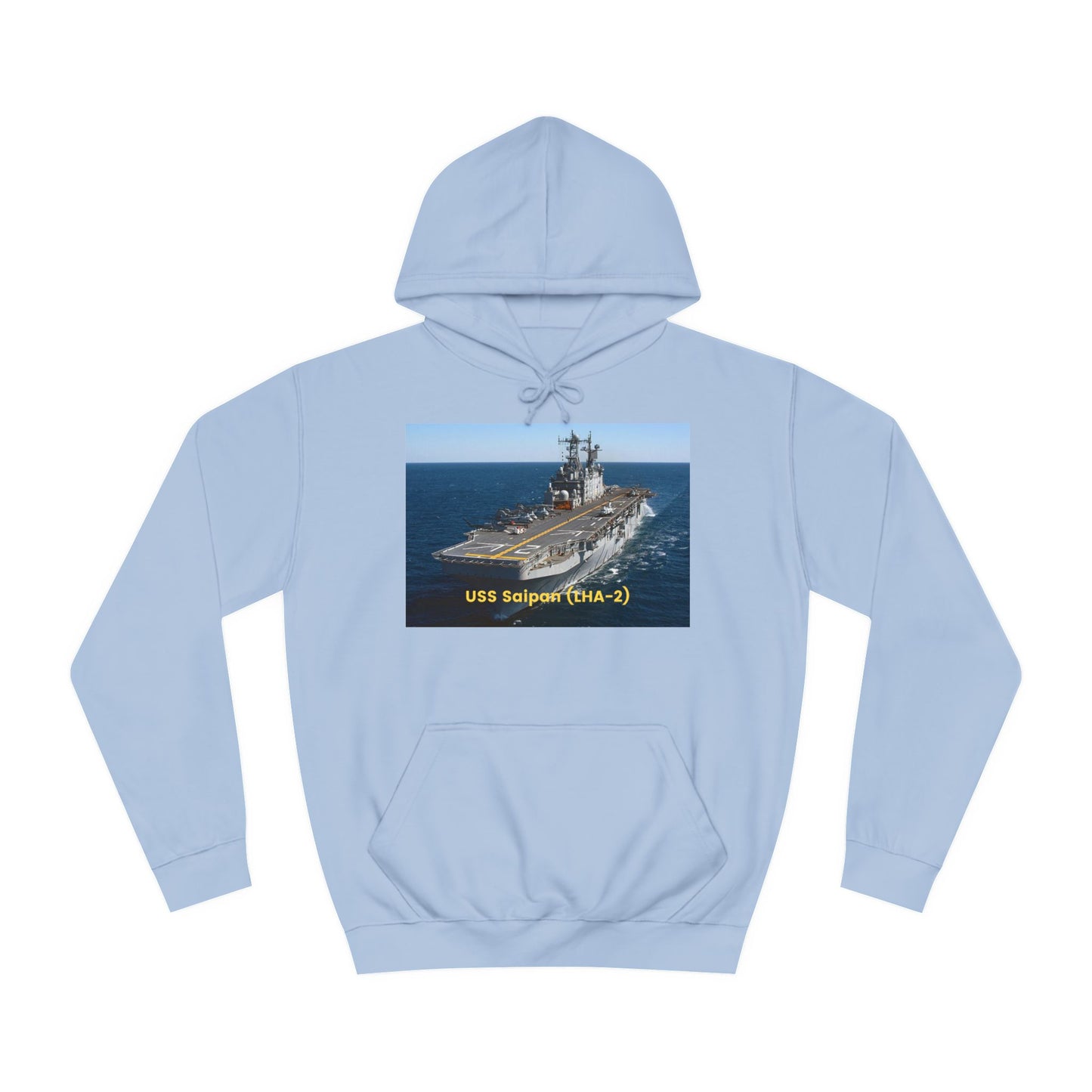 USS Saipan (LHA-2) Navy POD Smileandlaughtees Unisex College Hoodie