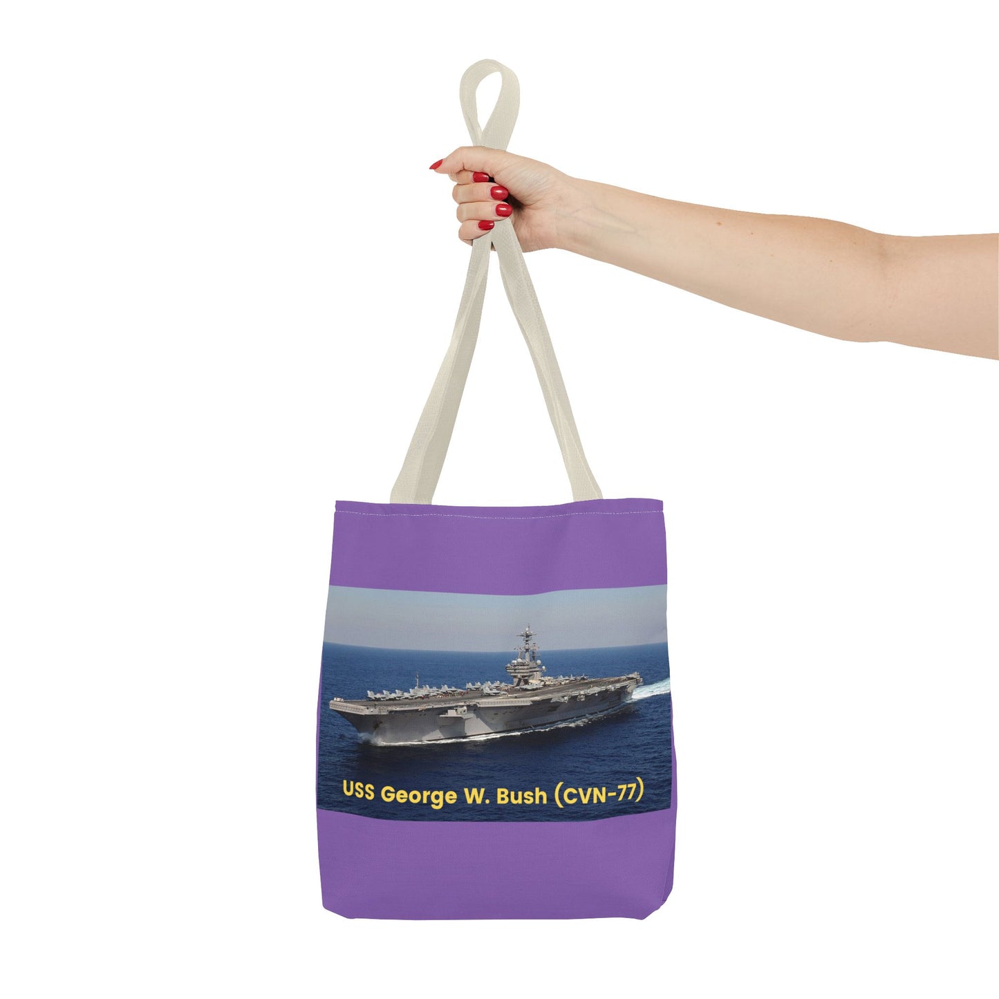 USS George W. Bush (CVN-77) Navy POD SmileandlaughteesTote Bag (AOP)