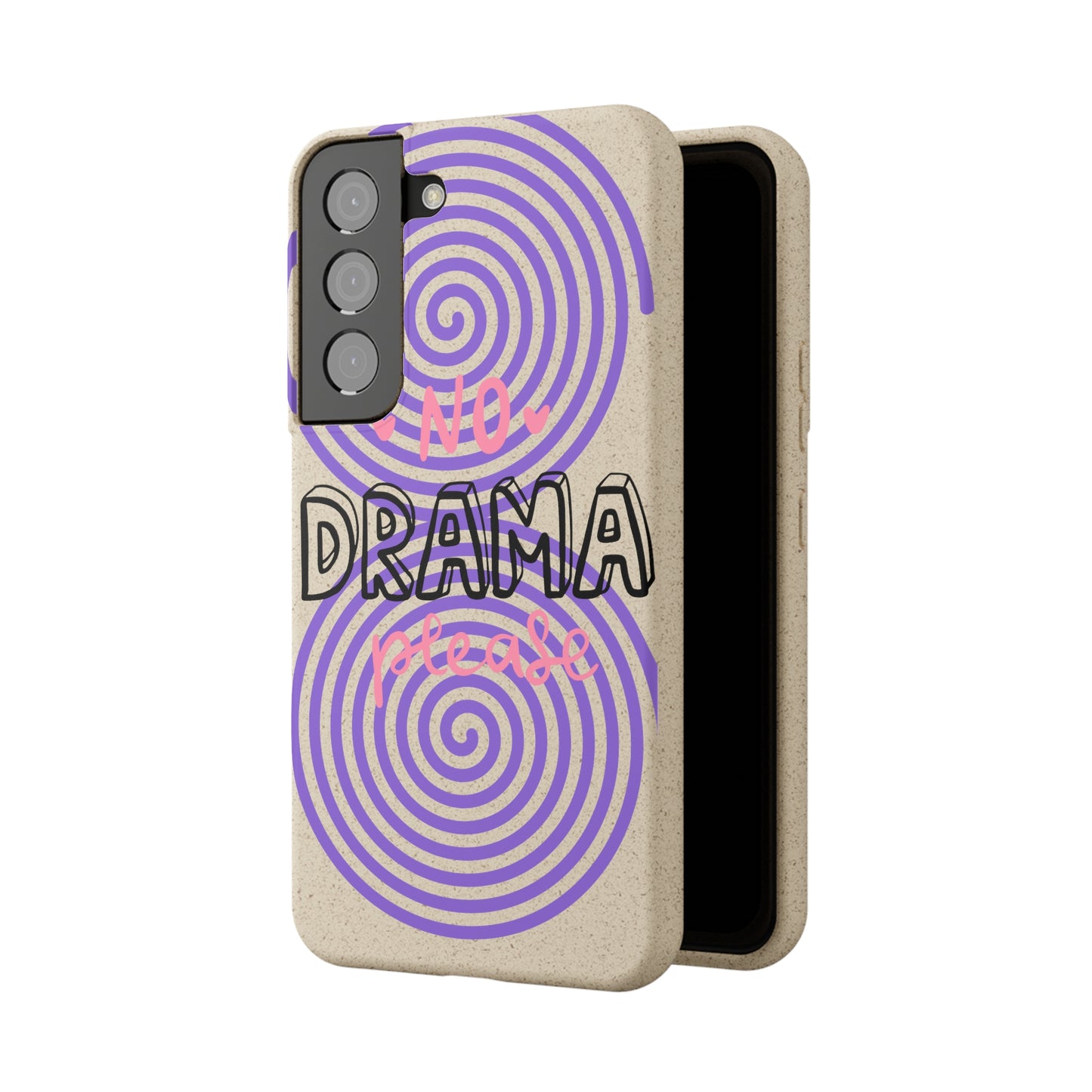 No Drama Please SmileandLaughTees Biodegradable Phone Case