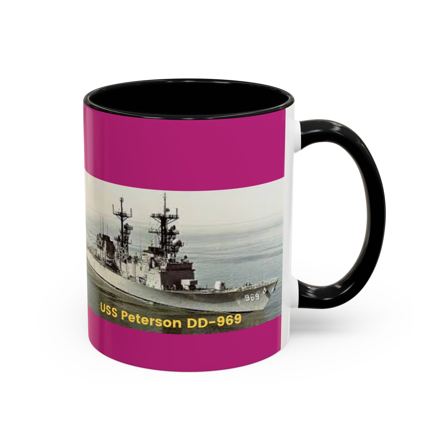 USS Peterson DD-969 Navy POD Smileandlaughtees Accent Coffee Mug (11, 15oz)