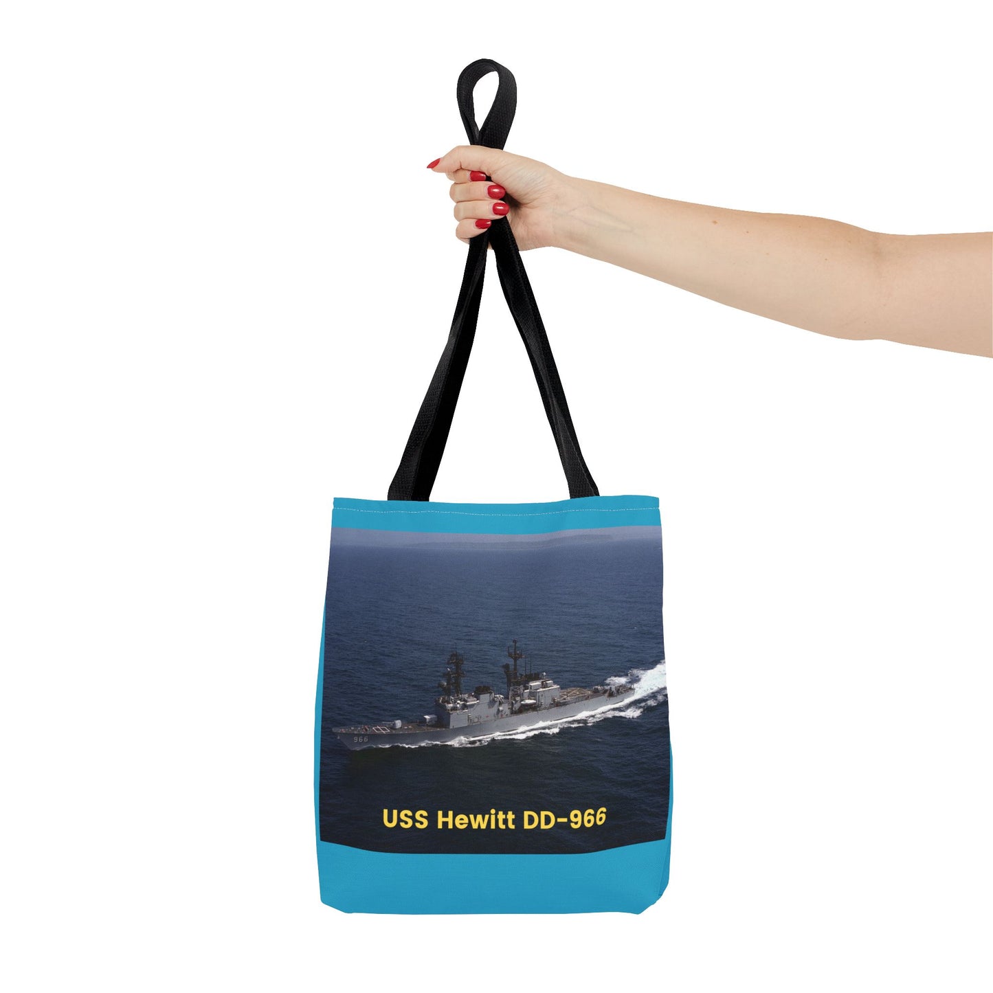 USS Hewitt DD-966 Navy POD Smileandlaughtees Tote Bag (AOP)