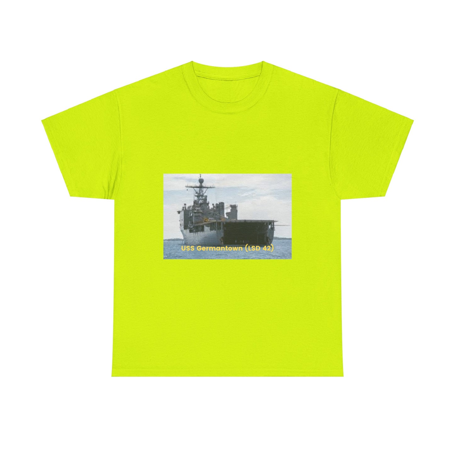 USS Germantown (LSD 42) Navy POD Smileandlaughtees Unisex Heavy Cotton Tee T-Shirt