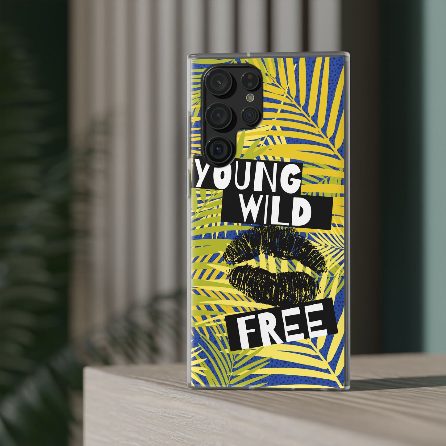 Young Wild Free SmileandLaughTees Flexi Phone Case