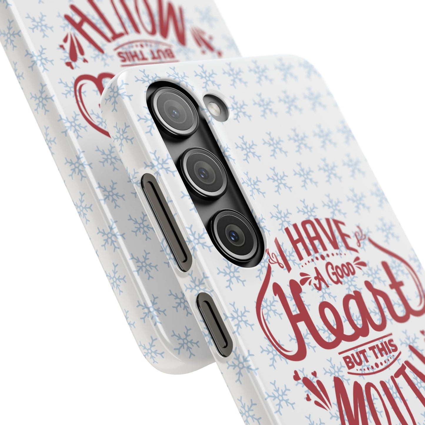 I’ve Got A Good Heart But This Mouth SmileandLaughTees Snap Phone Case