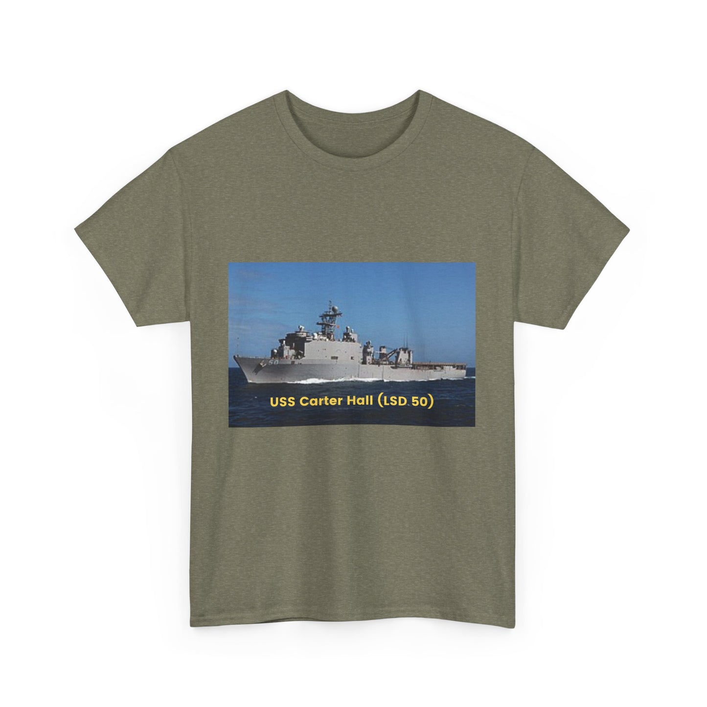 USS Carter Hall (LSD 50) Navy POD Smileandlaughtees Unisex Heavy Cotton Tee T-Shirt