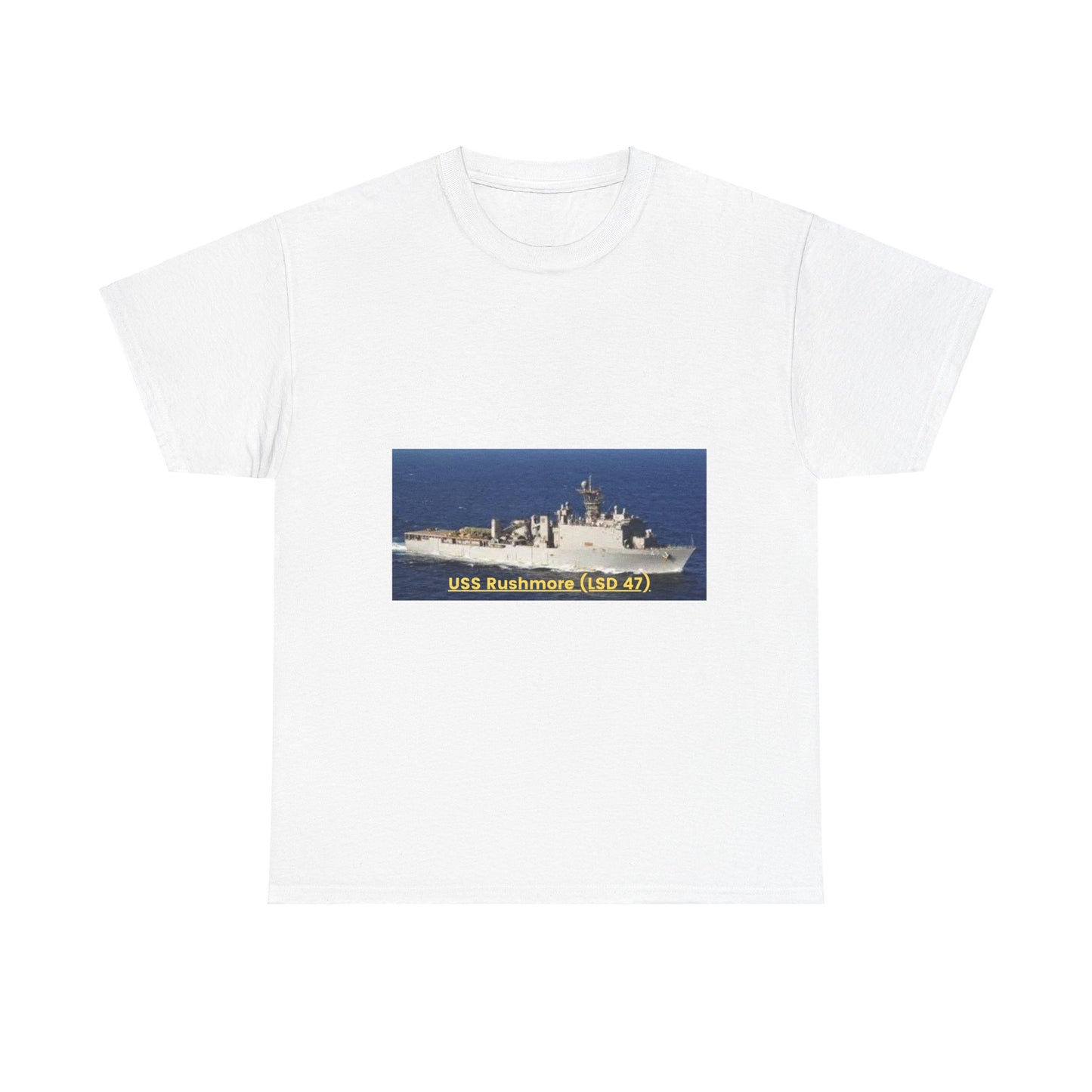 USS Rushmore (LSD 47) Navy POD Smileandlaughtees Unisex Heavy Cotton Tee T-Shirt