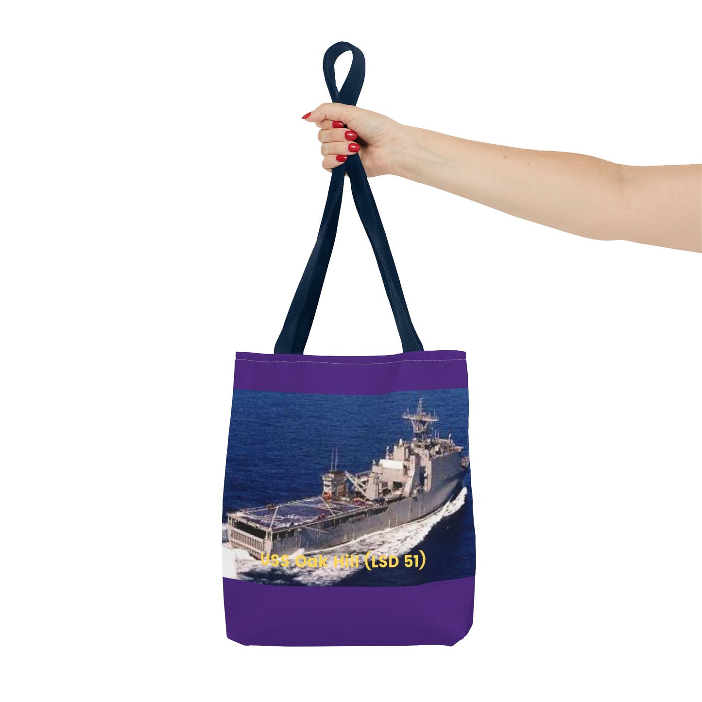 USS Oak Hill (LSD 51) Navy POD Smileandlaughtees Tote Bag (AOP)