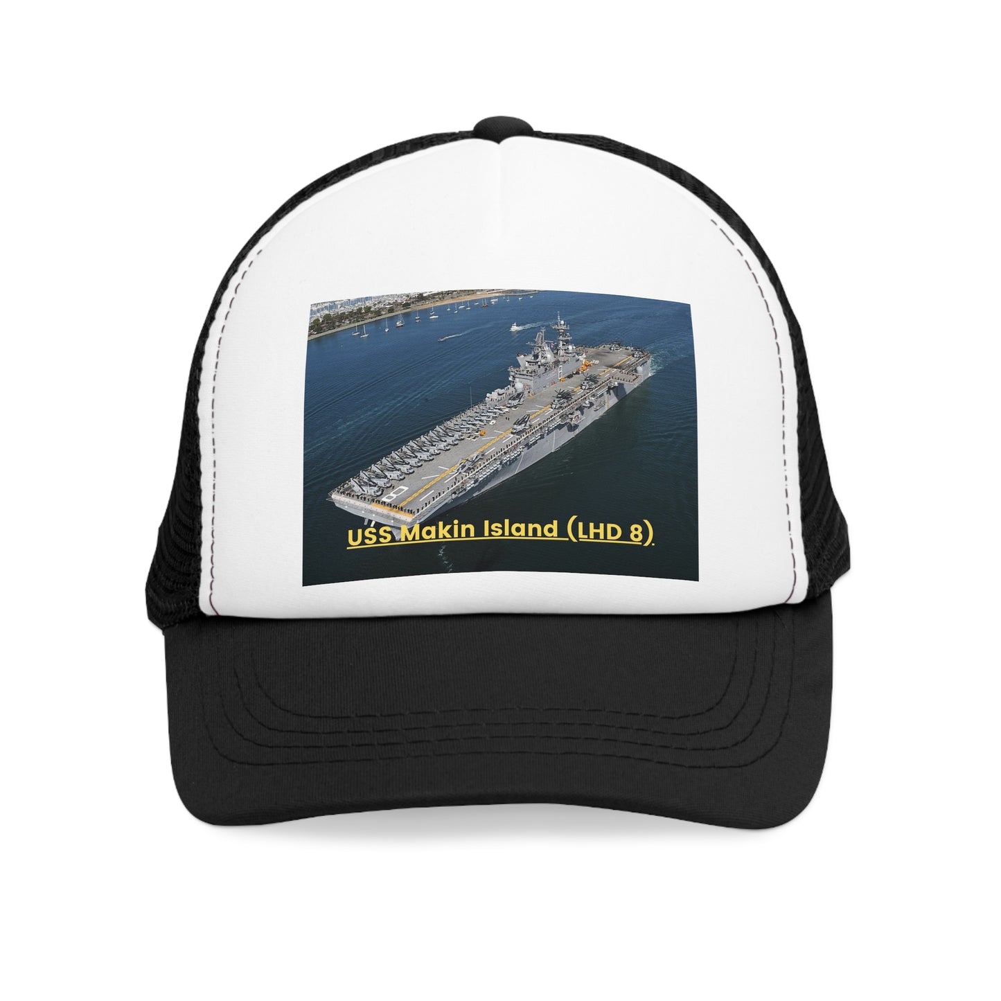 USS Makin Island (LHD 8) Navy POD Smileandlaughtees Mesh Cap