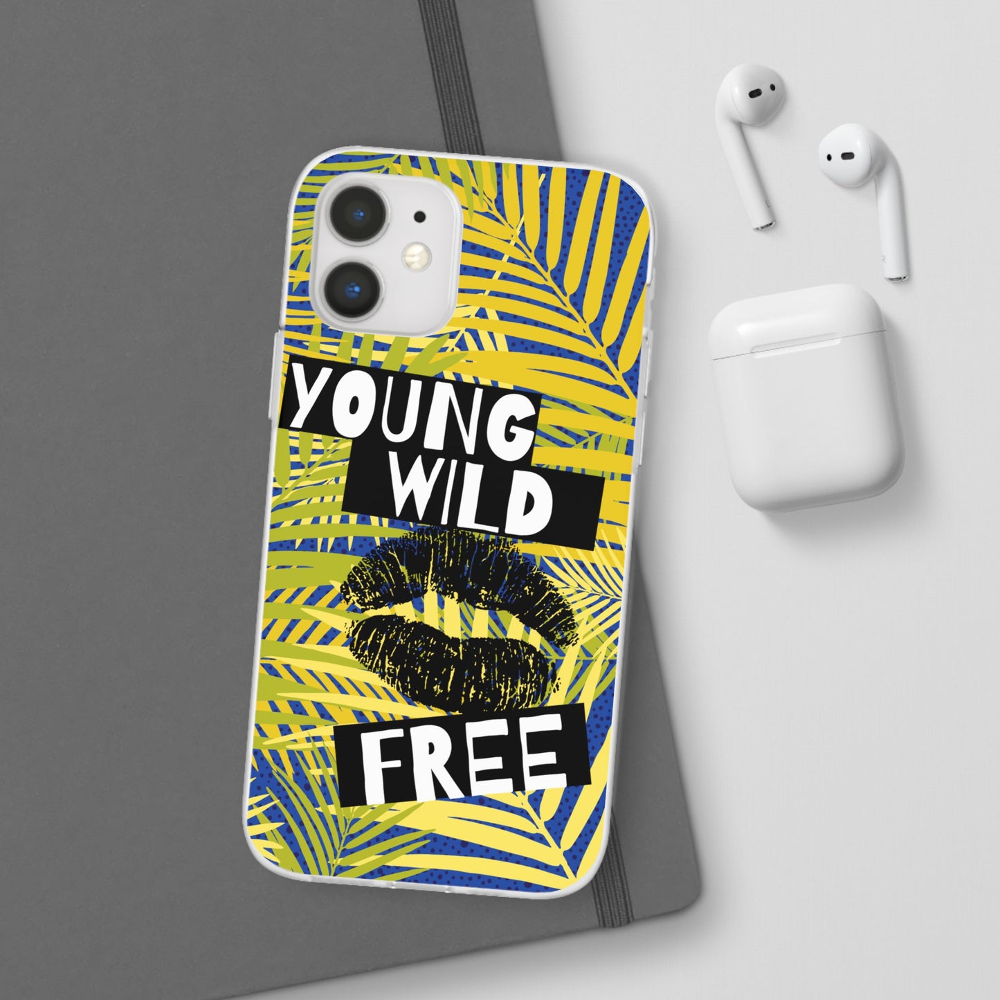 Young Wild Free SmileandLaughTees Flexi Phone Case