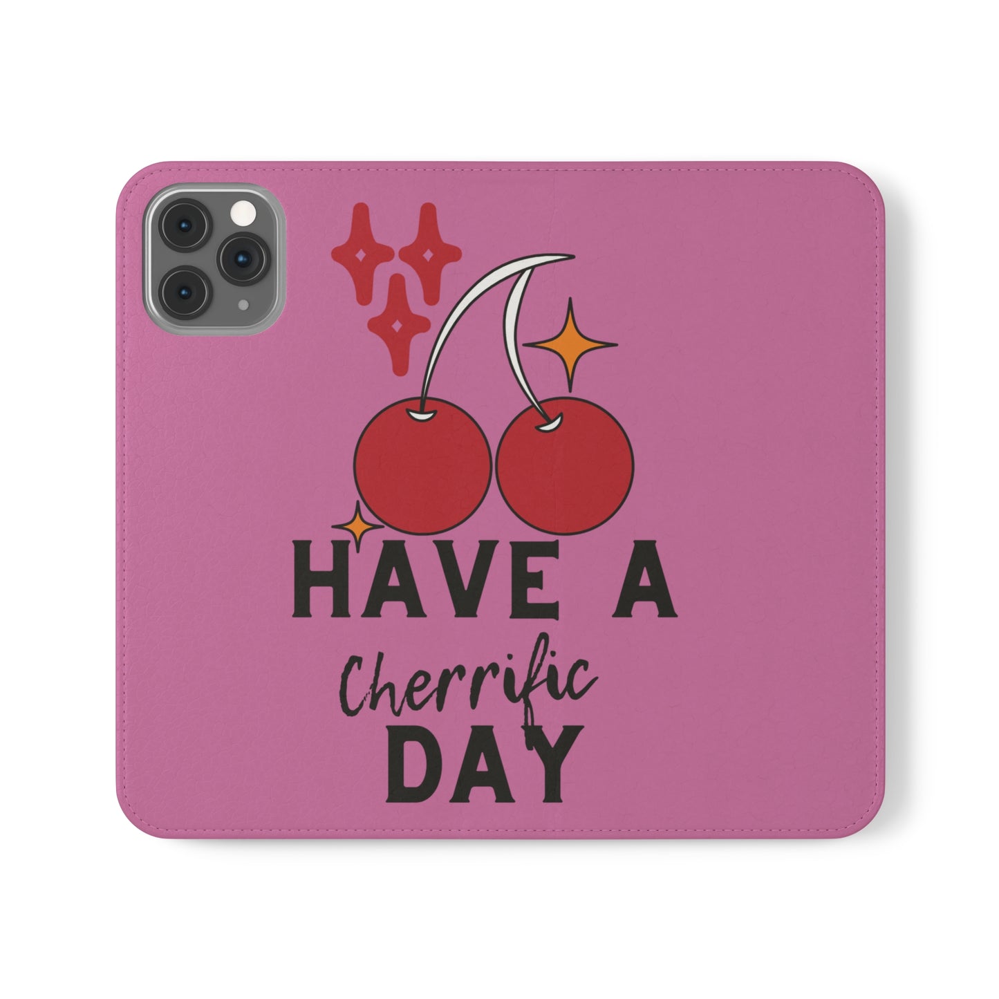 Have A Cherrific Day SmileandLaughTees Flip Phone Case