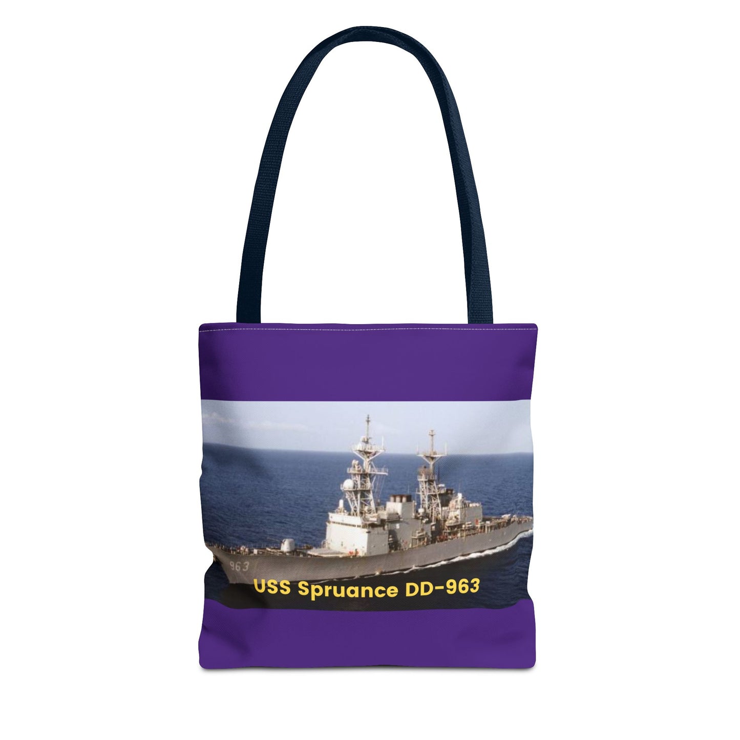 USS Spruance DD-963 Navy POD Smileandlaughtees Tote Bag (AOP)