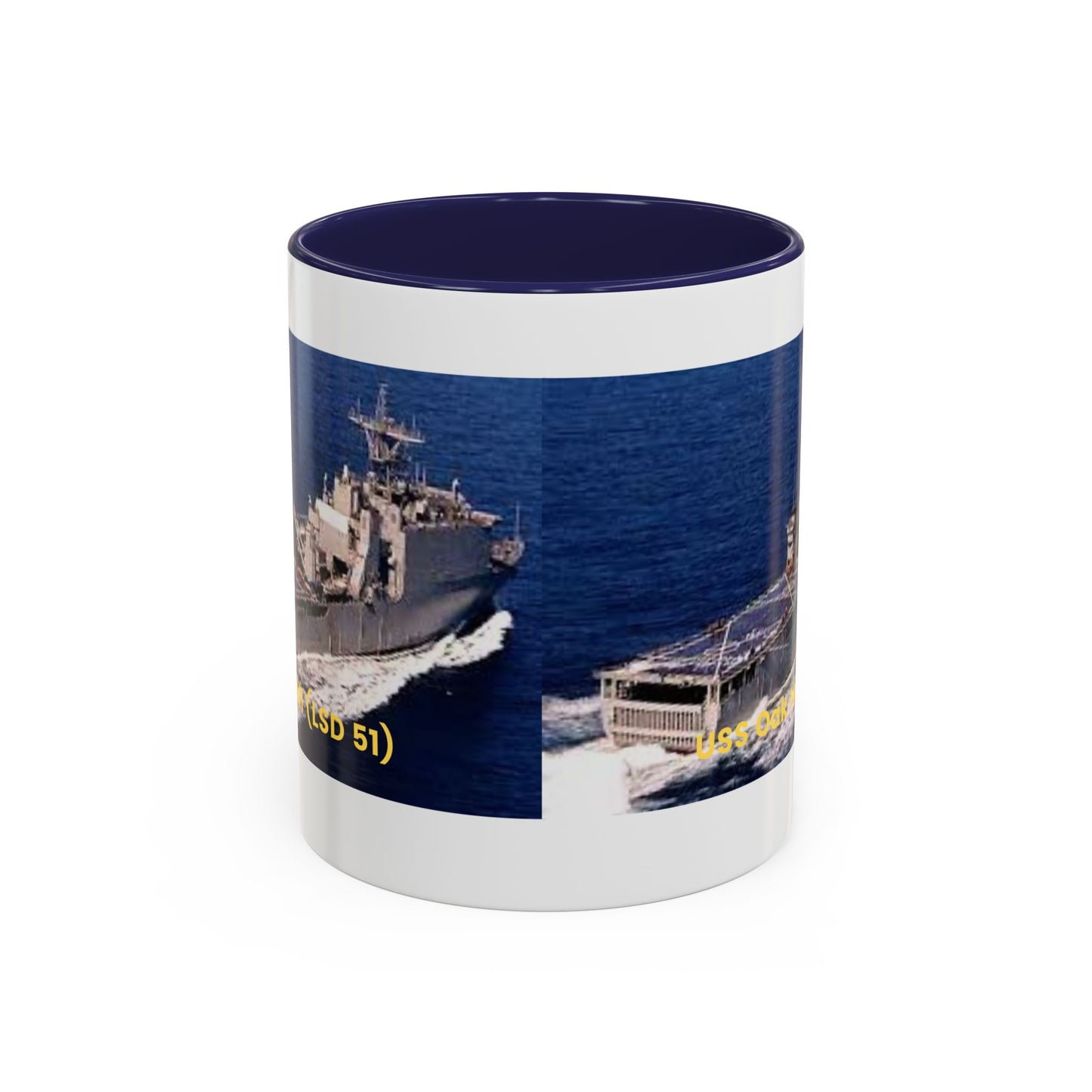 USS Oak Hill (LSD 51) Navy POD Smileandlaughtees Accent Coffee Mug (11, 15oz)