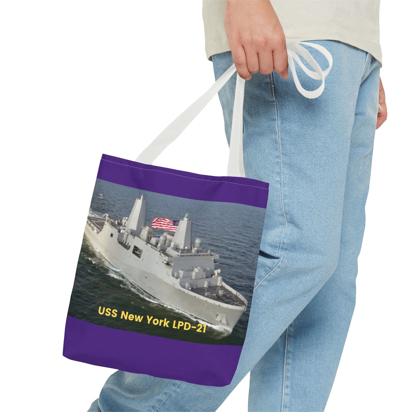 USS Spruance DD-963 Navy POD Smileandlaughtees Tote Bag (AOP)