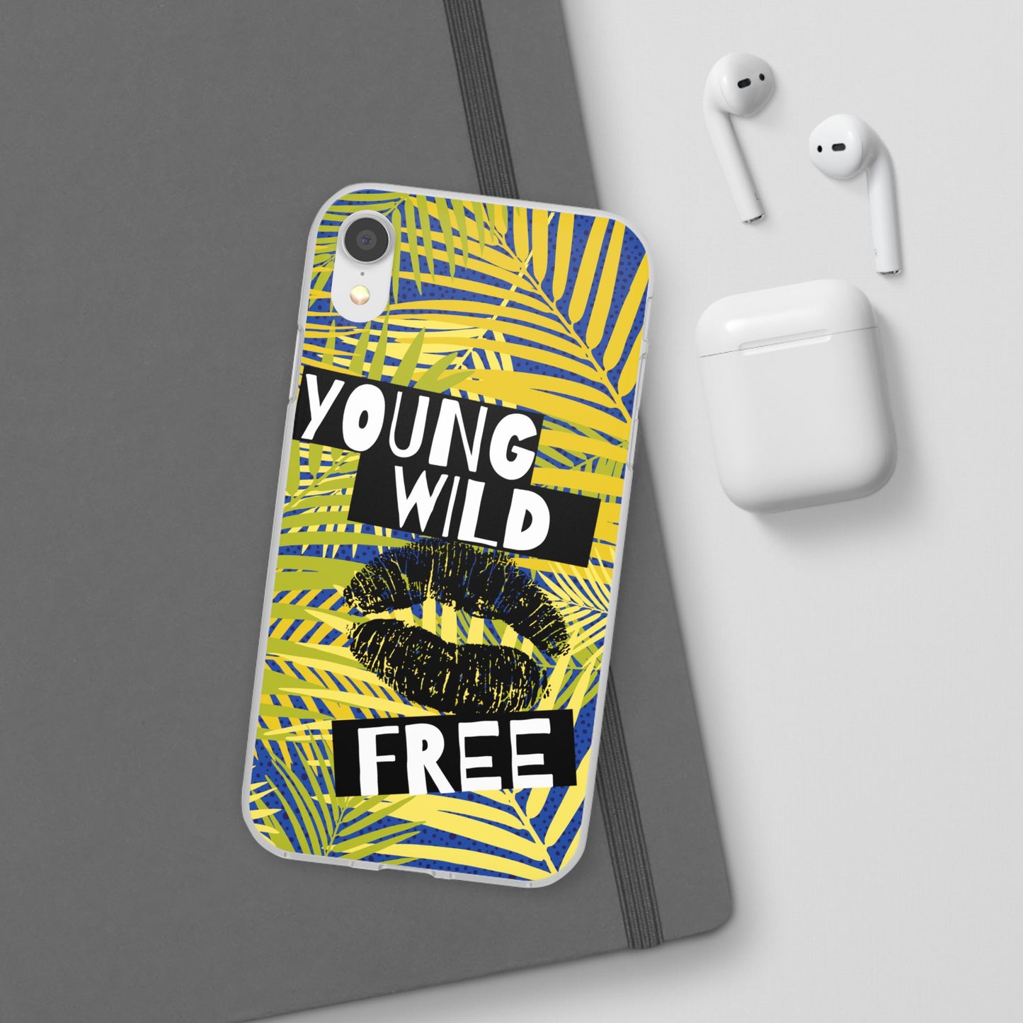 Young Wild Free SmileandLaughTees Flexi Phone Case