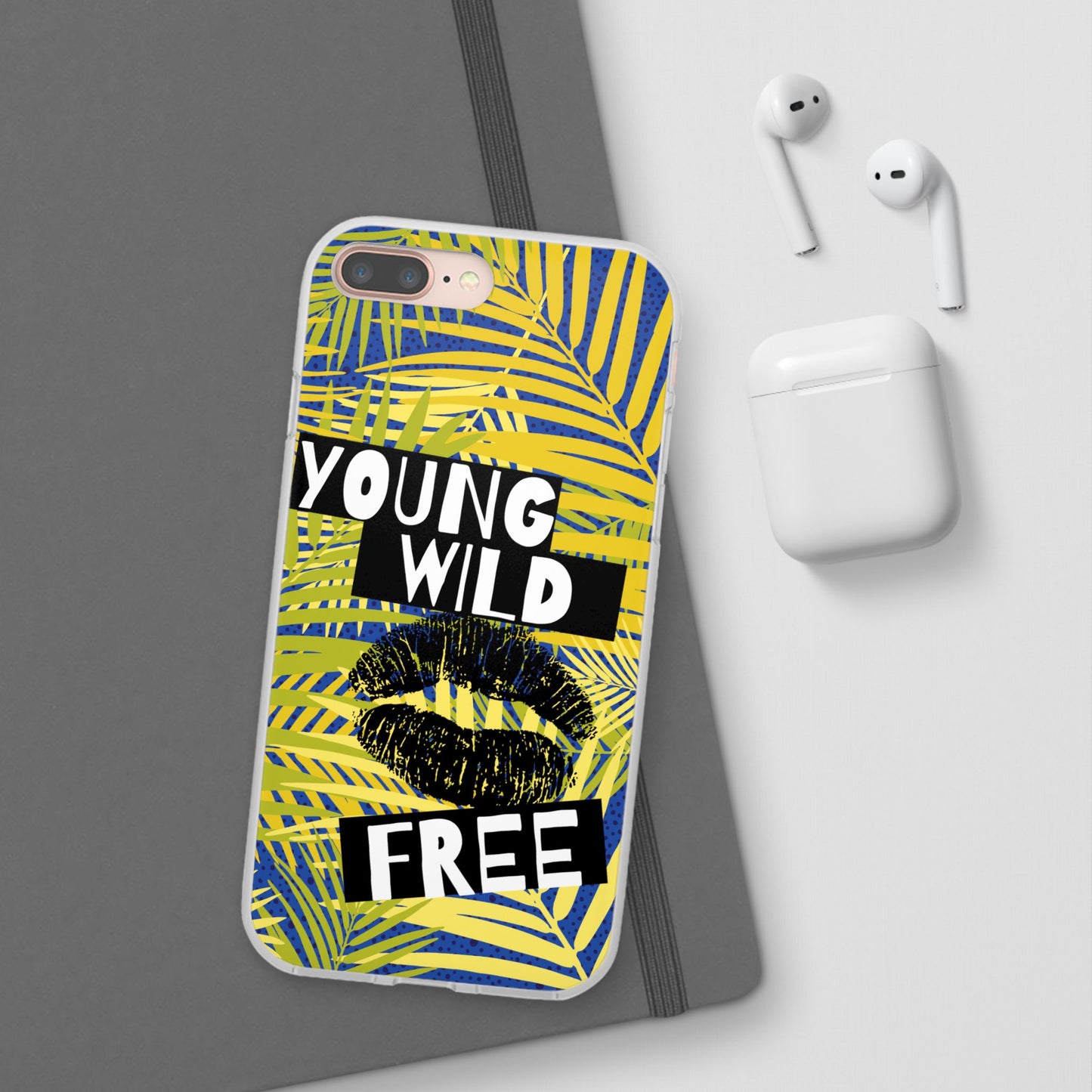 Young Wild Free SmileandLaughTees Flexi Phone Case