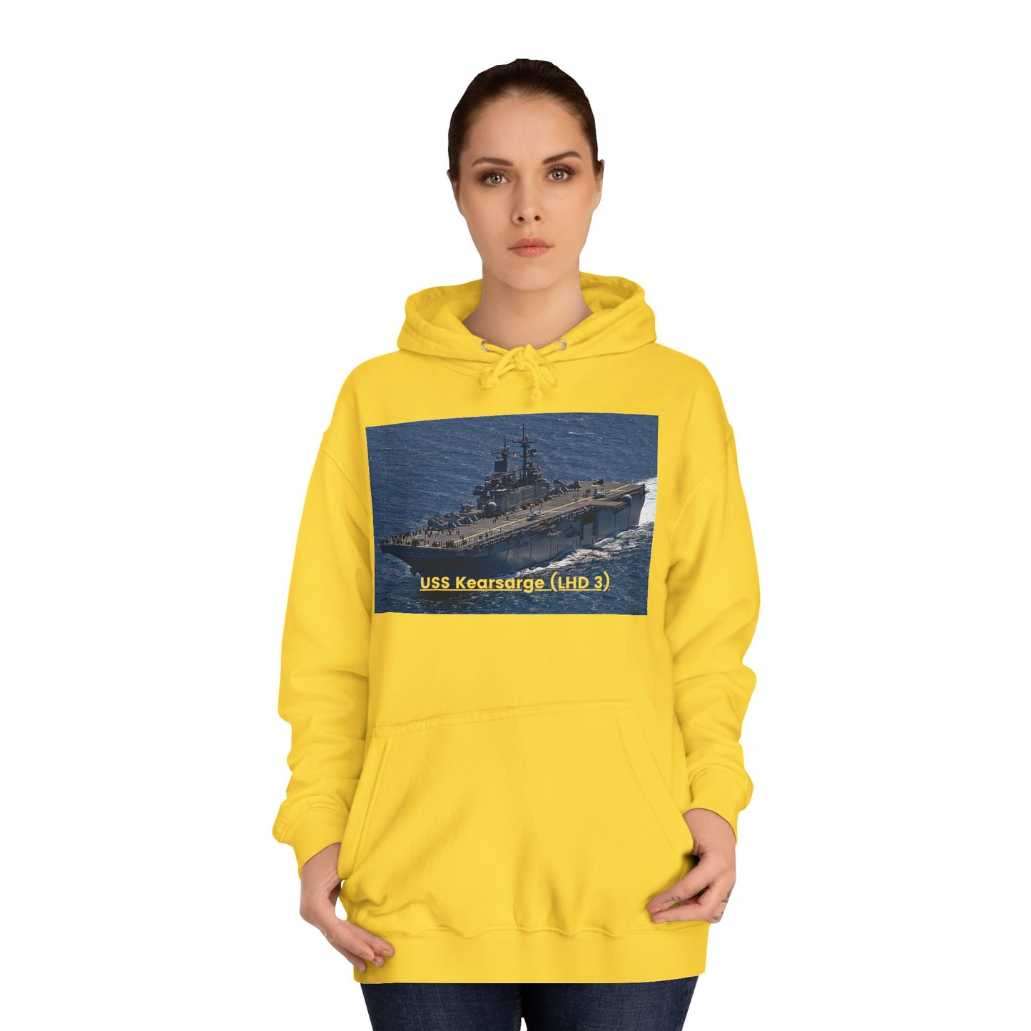 USS Kearsarge (LHD 3) Navy POD Smileandlaughtees Unisex College Hoodie