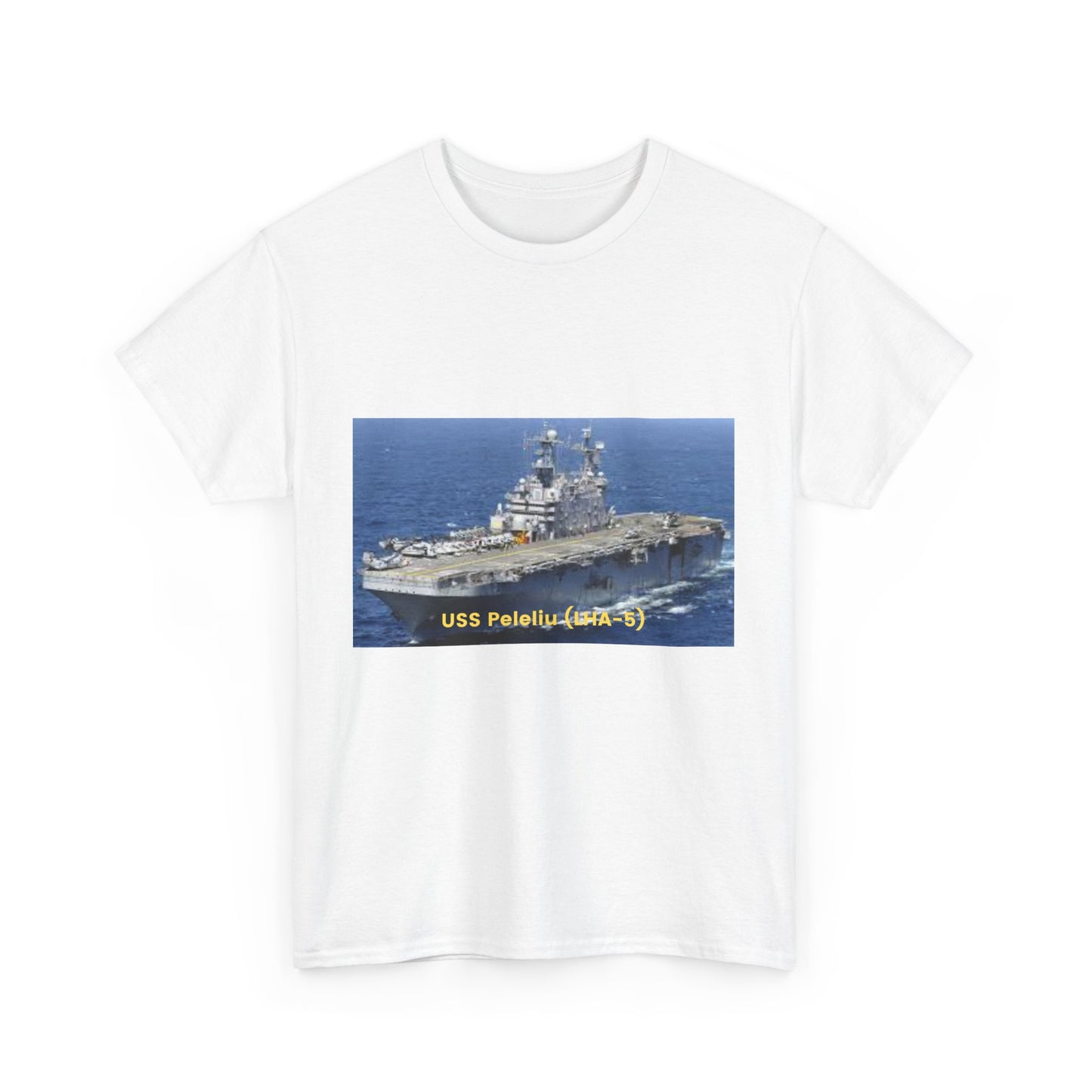 USS Peleliu (LHA-5) Navy POD Smileandlaughtees Unisex Heavy Cotton Tee T-Shirt