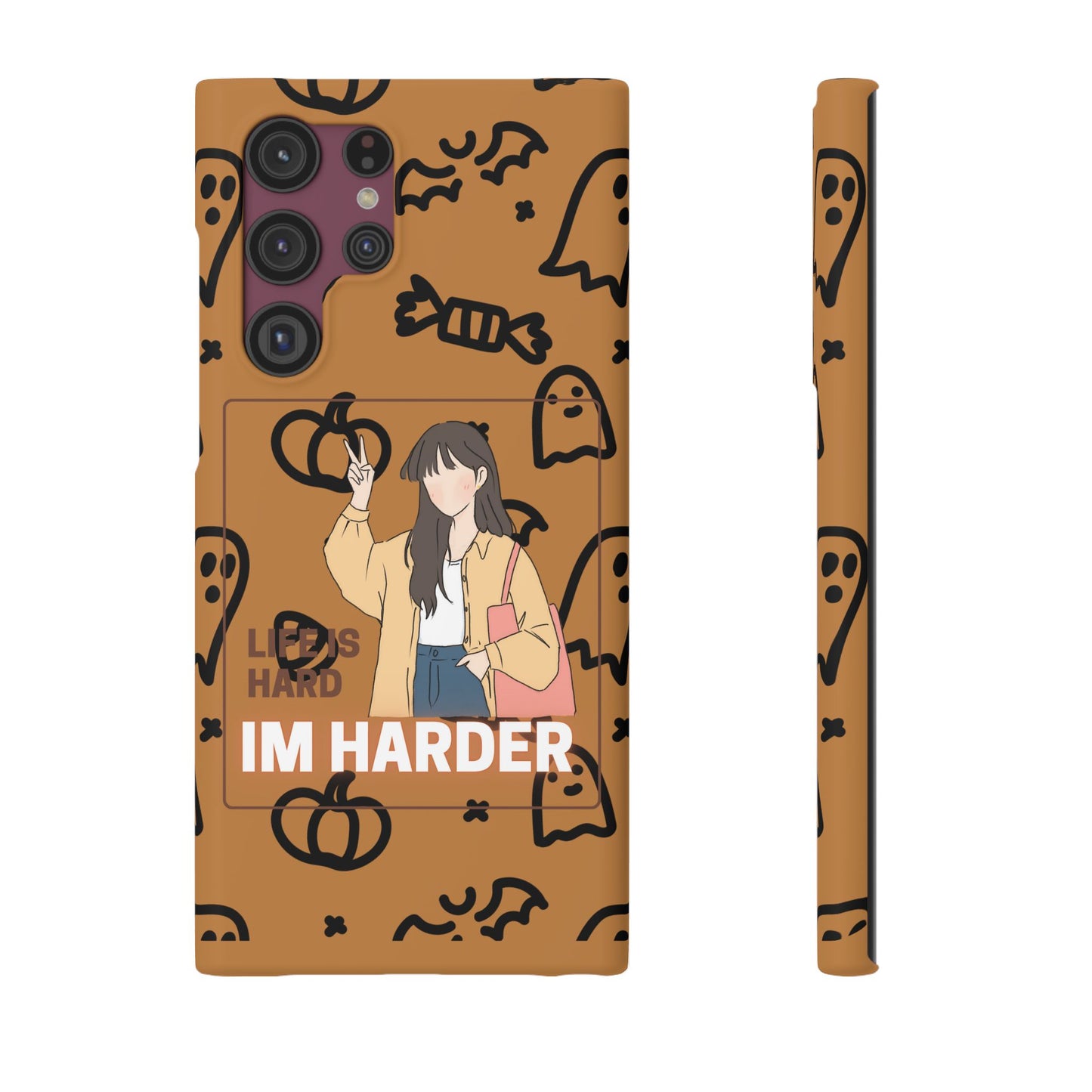 Life Is Hard Im Harder  SmileandLaughTees Slim Phone Case