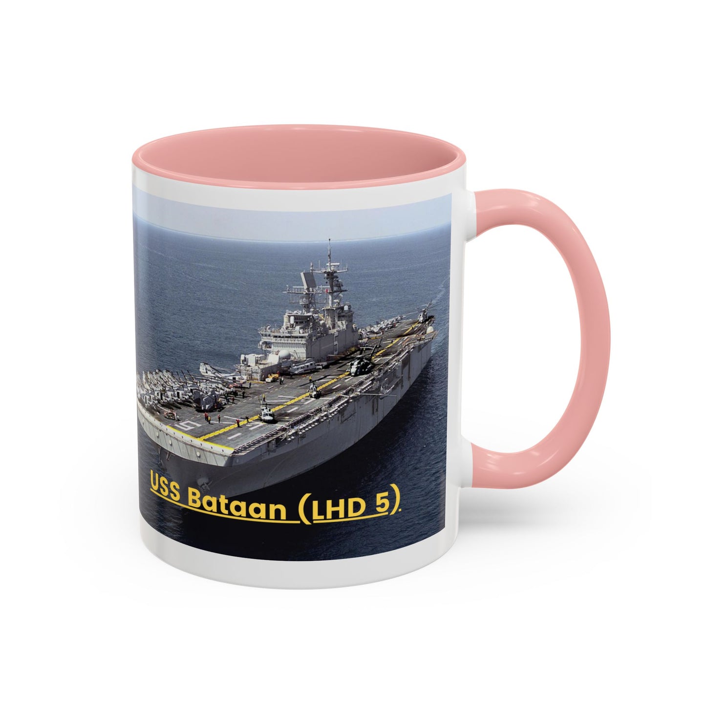 USS Bataan (LHD 5) Navy POD Smileandlaughtees Accent Coffee Mug (11, 15oz)